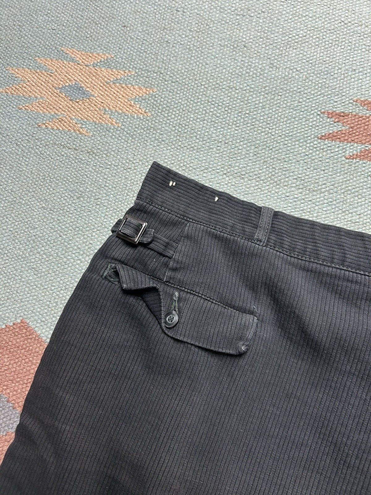 Vintage Vintage 50s black pique shorts cut off side cinch buckle 34 Size US 34 / EU 50 - 11 Thumbnail