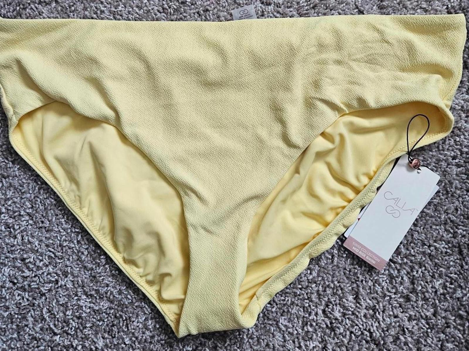 Designer Nwt Calia Women's XL Yellow Bikini Bottom Size ONE SIZE - 3 Thumbnail