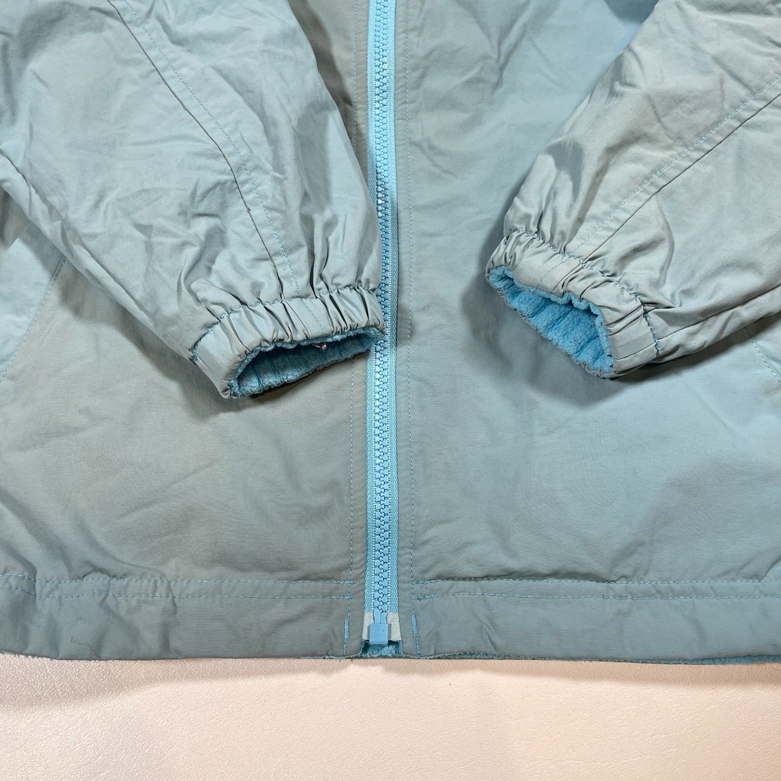 L.L. Bean LL Bean Blue Reversible Fleece Jacket Size Youth Medium Size M / US 6-8 / IT 42-44 - 4 Thumbnail
