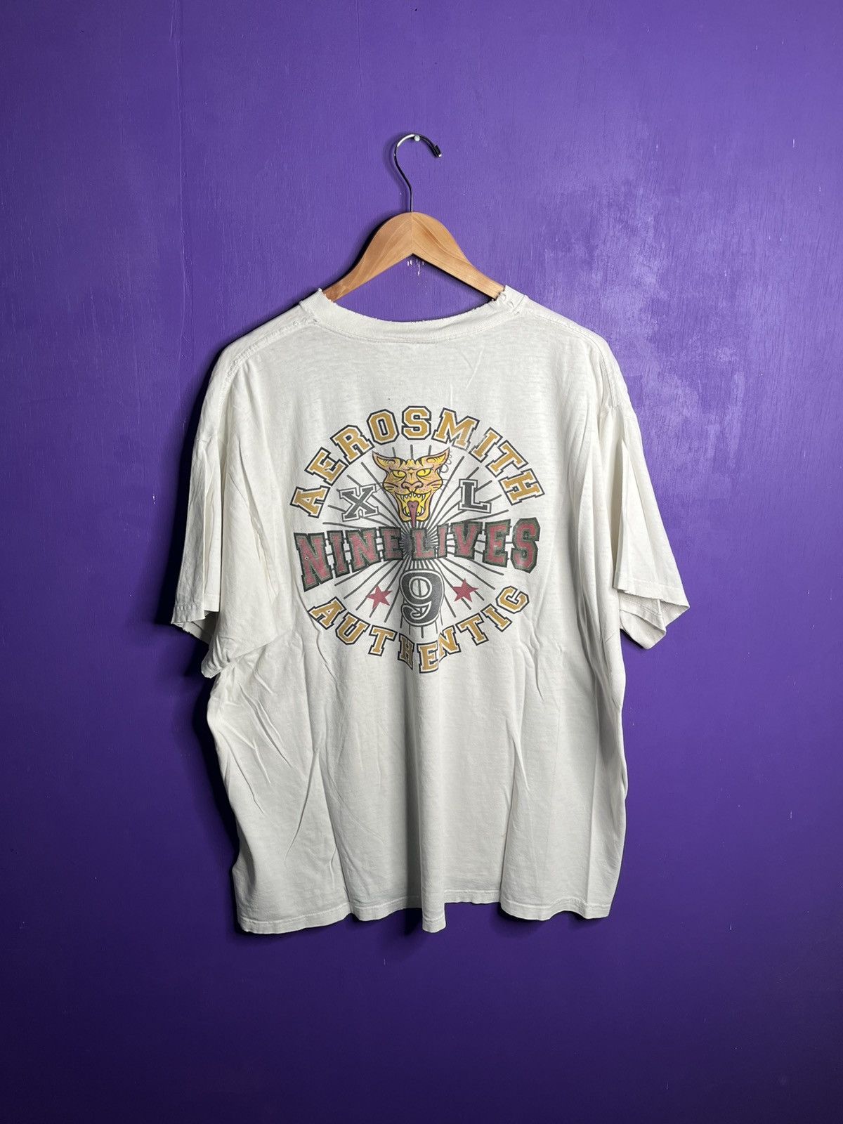 Band Tees × Vintage Vintage 1997 Aerosmith nine lives tour t-shirt Size US XL / EU 56 / 4 - 2 Thumbnail