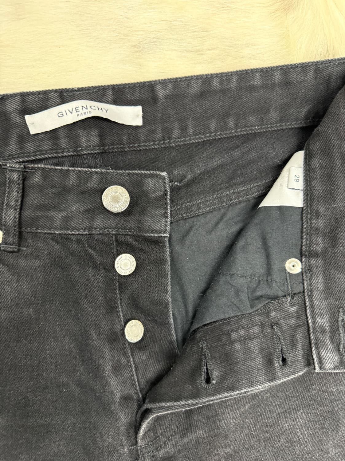 Givenchy Givenchy Back Pocket Stud Black Jeans Size US 29 - 4 Thumbnail