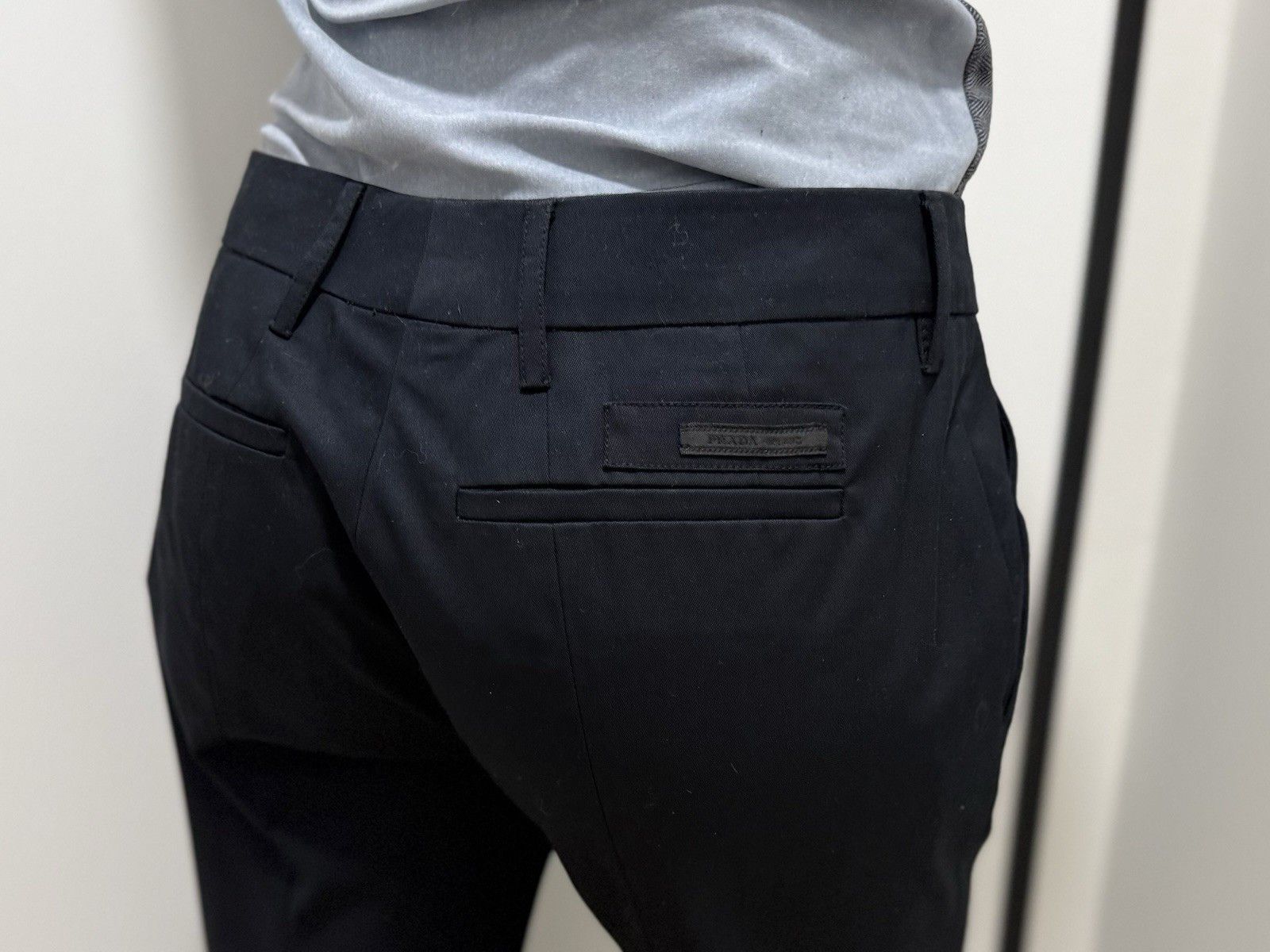 Prada Prada Women`s Classic Chino Straight Pants Mid Zip Basic Size 28" / US 6 / IT 42 - 5 Thumbnail