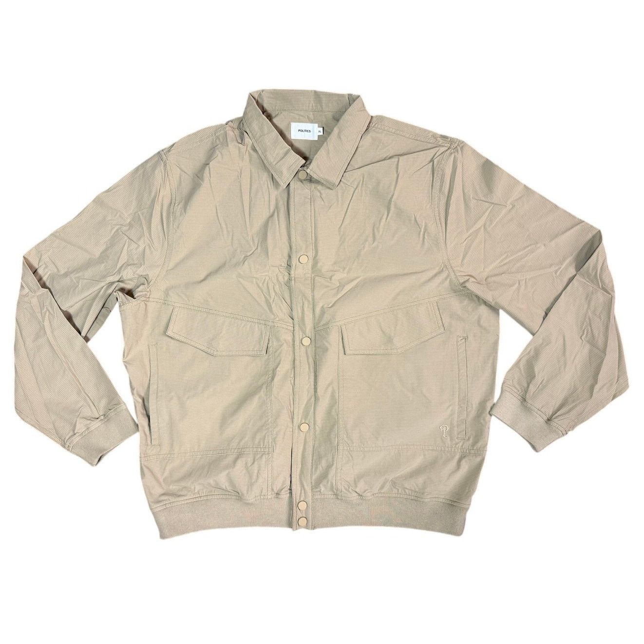 Politics Augustus Bomber Jacket In Khaki Ripstop in Brown, Men's (Size Xl) — image 2 of 6