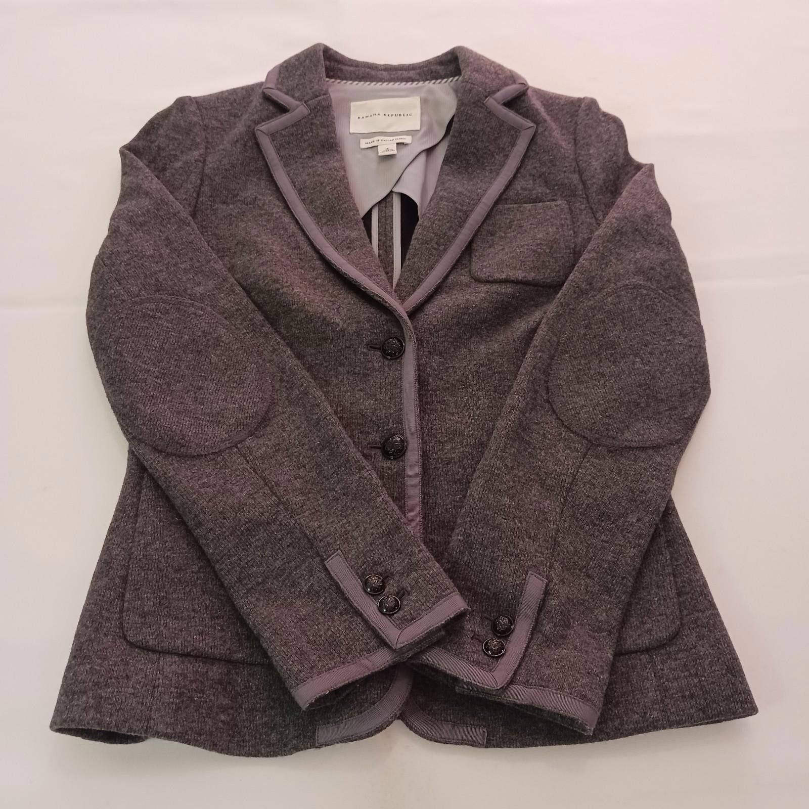 Banana Republic Banana Republic Italian Fabric Women's 6 Gray Wool Jacket Size M / US 6-8 / IT 42-44 - 1 Thumbnail