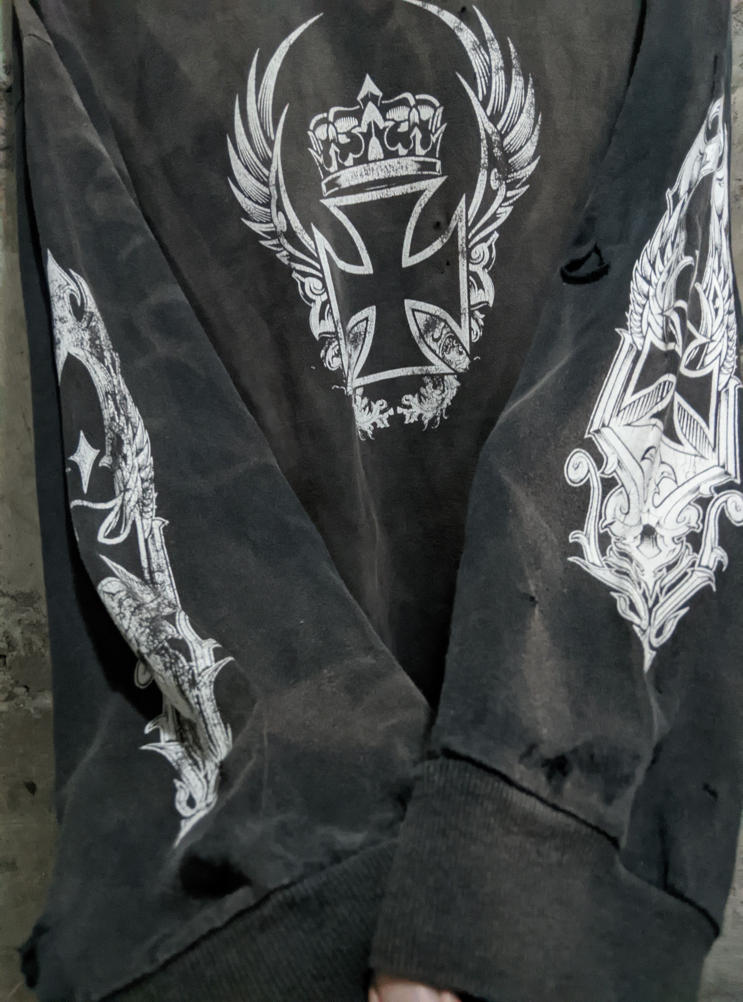 Vintage Vintage thrashed sun fade Cross grunge wcc erd Size US XL / EU 56 / 4 - 2 Thumbnail