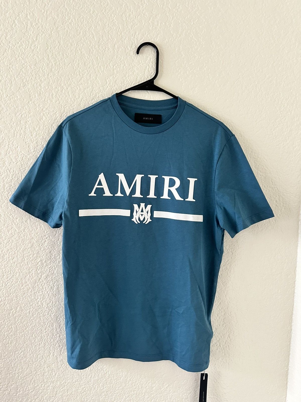 image of Amiri Logo Tee in Teal, Men's (Size XS)