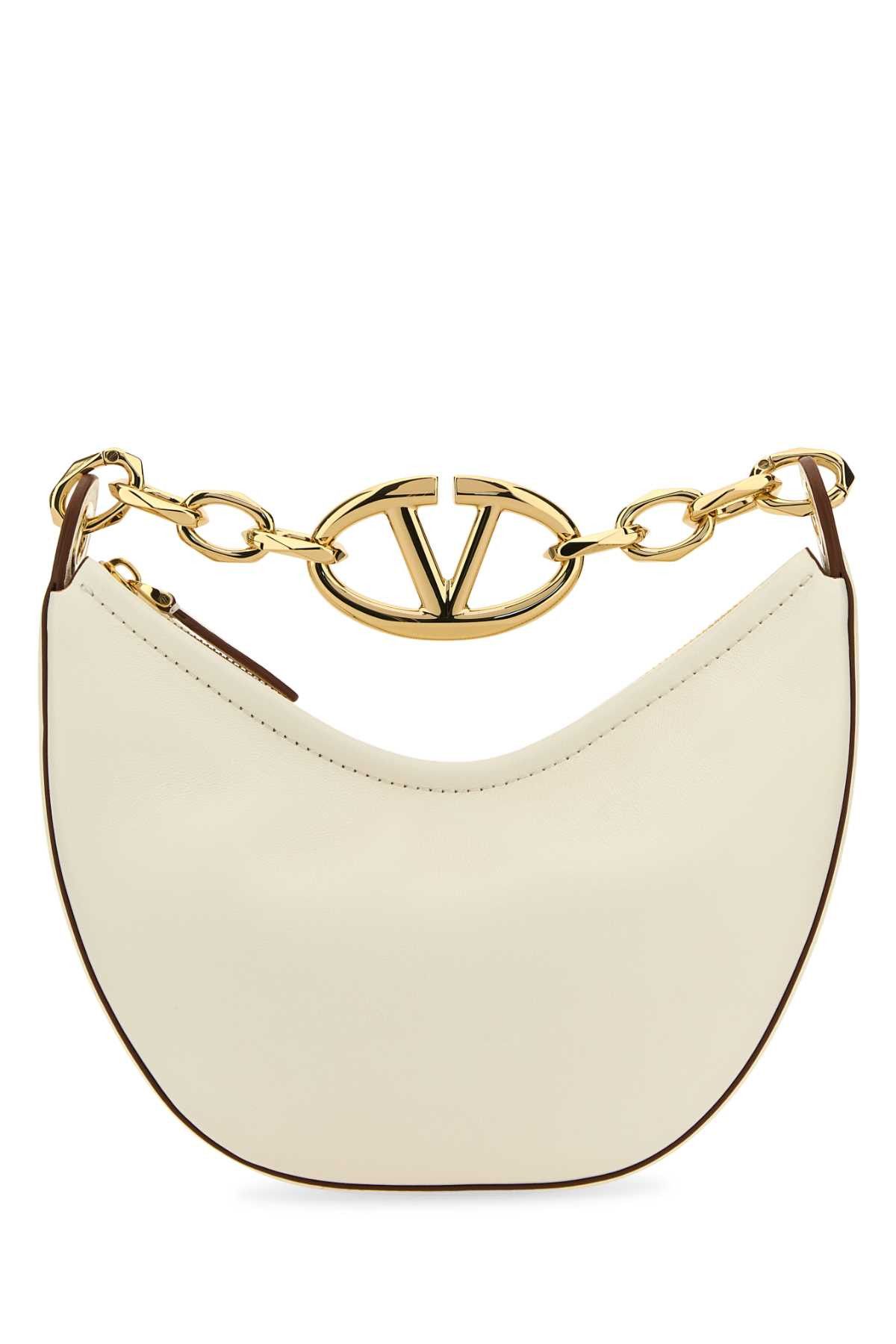 Valentino Ivory Leather Mini Hobo Vlogo Moon Handbag Size ONE SIZE - 1 Thumbnail