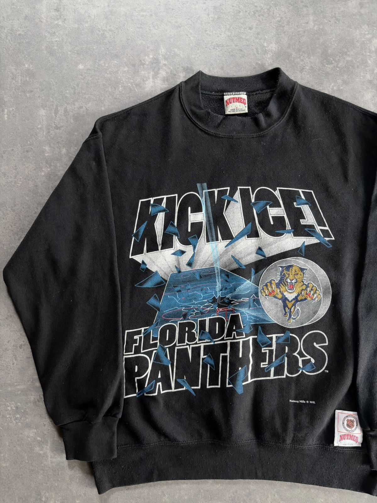 NHL 90s Nutmeg Florida Panthers Kick Ice! Crewneck Swearshirt M Size US M / EU 48-50 / 2 - 3 Thumbnail