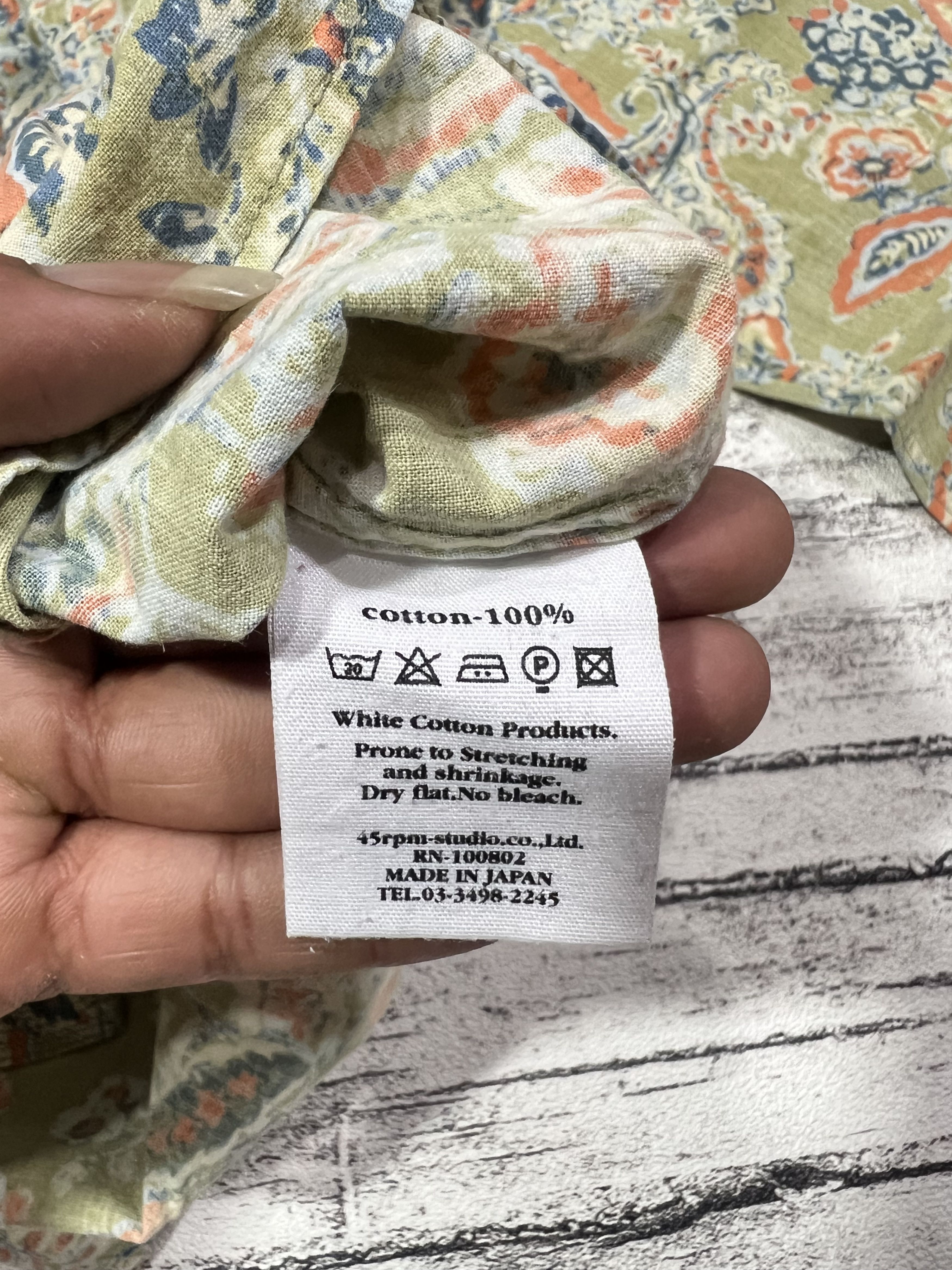 45rpm 2000s 45 RPM Studio Floral Pattern Print Shirt Size US L / EU 52-54 / 3 - 9 Thumbnail