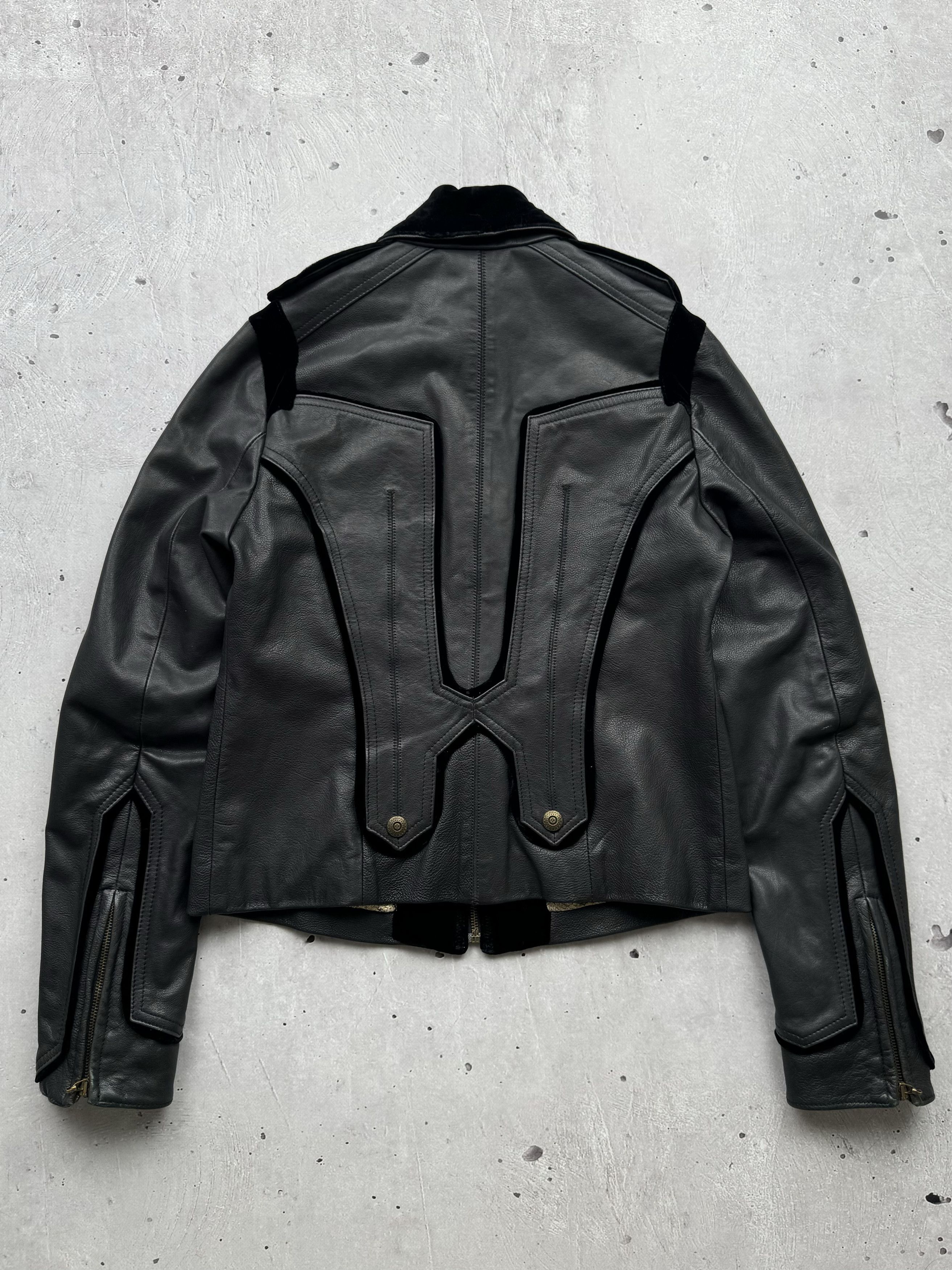 Just Cavalli × Roberto Cavalli × Vintage Just Cavalli Vintage Zipped Leather Jacket Size M / US 6-8 / IT 42-44 - 14 Thumbnail