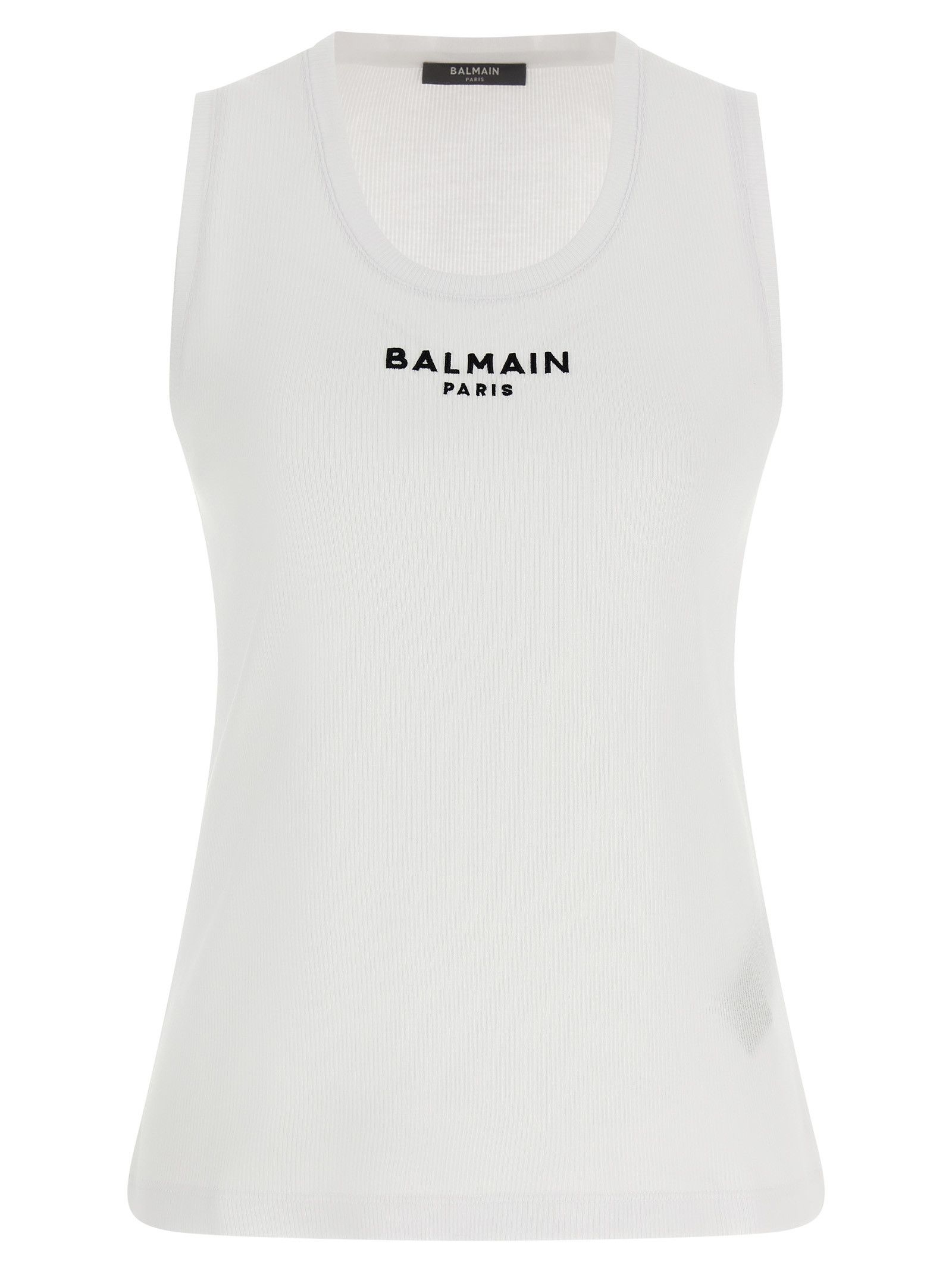'balmain Paris' Tank Top in White, Women's