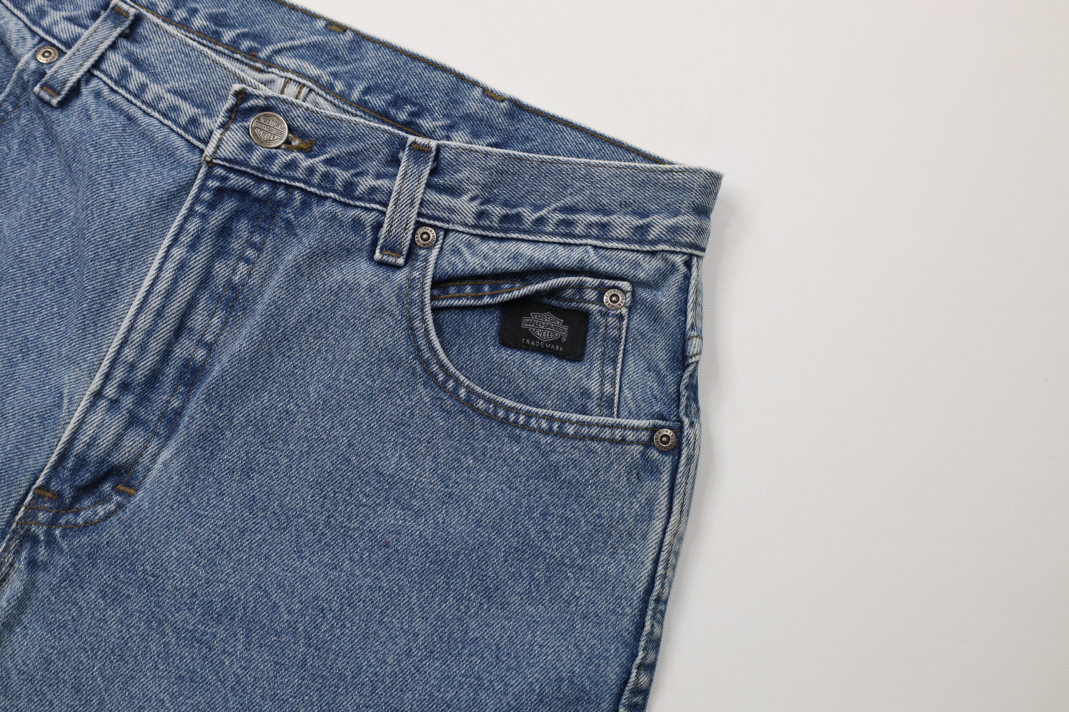 Harley Davidson Vintage 90s Harley Davidson Faded Relaxed Fit Jeans Blue USA Size 36" / US 14 / IT 50 - 7 Thumbnail