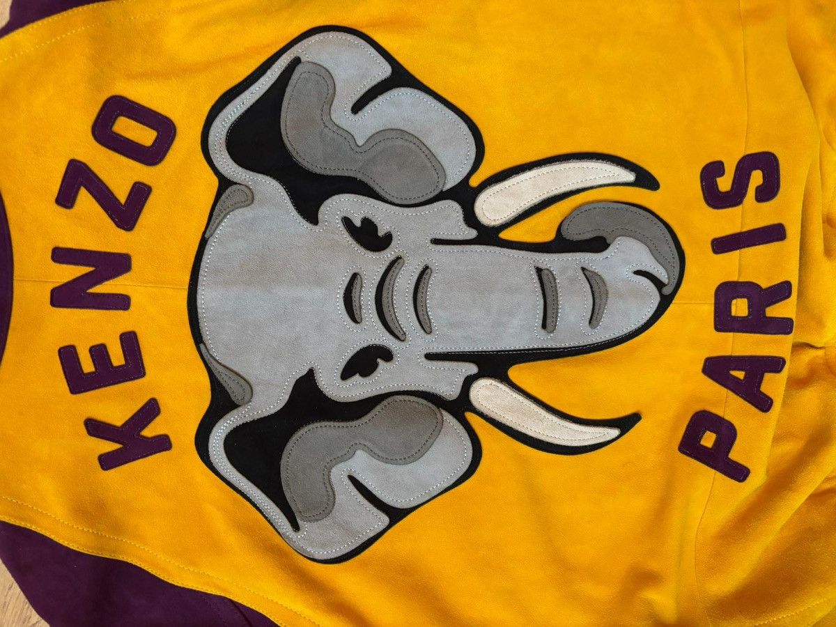Kenzo Kenzo Éléphant suede Varsity Jacket Size US S / EU 44-46 / 1 - 3 Thumbnail