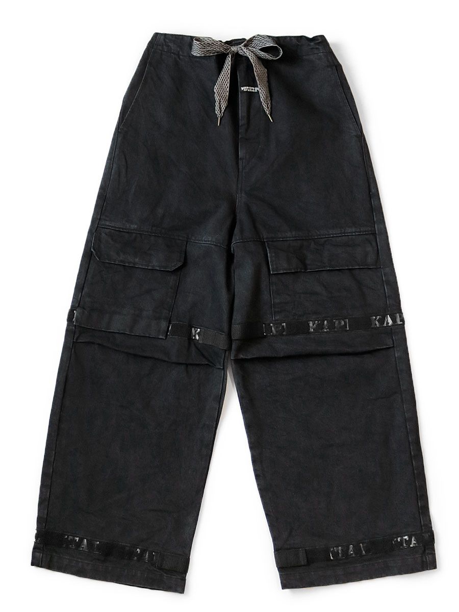 Image of Kapital 14Oz Black X Black Denim Nouvelle Shuttle Pants, Men's (Size 36)