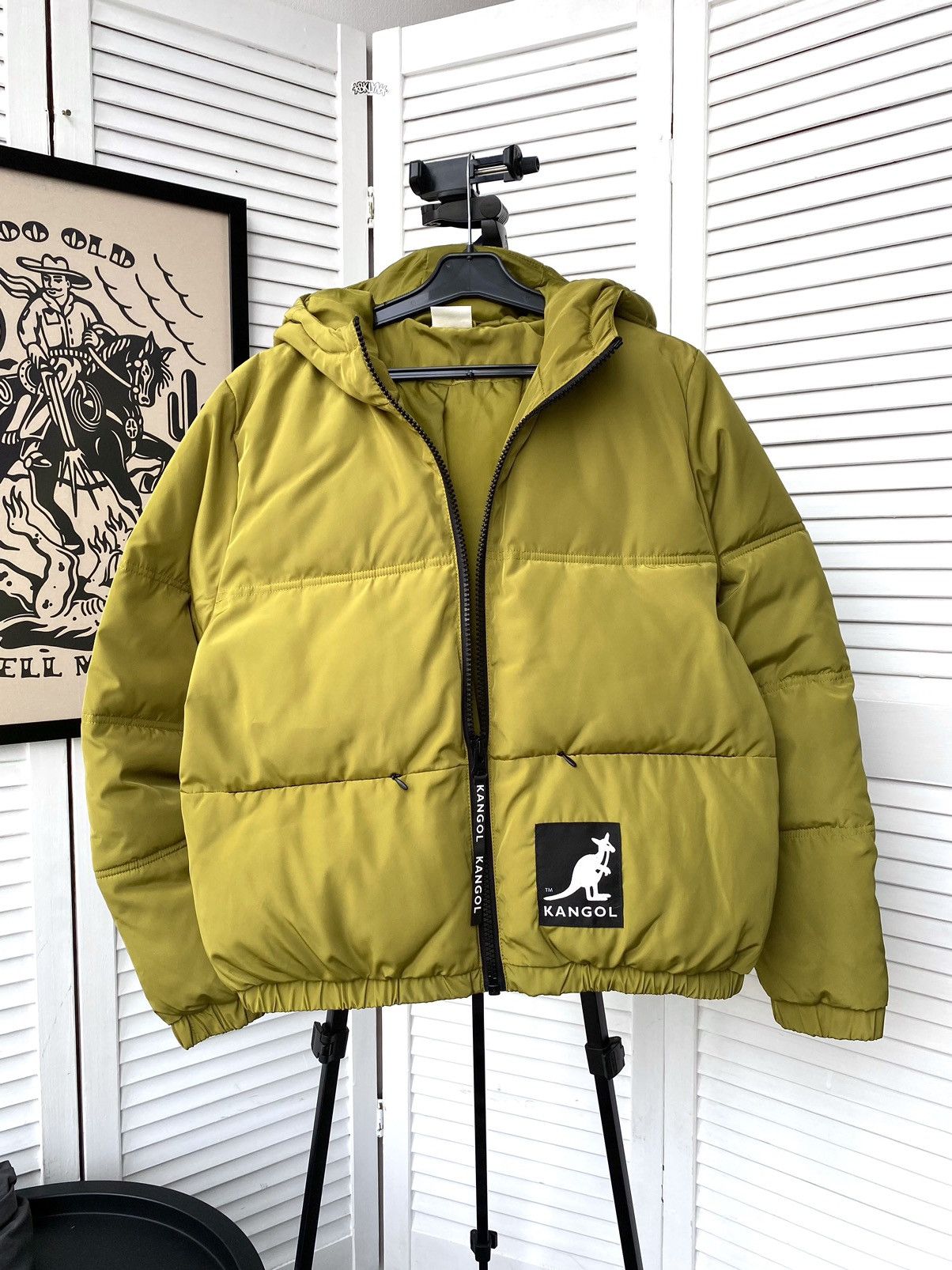 H&M × Kangol Kangol X H&M Green Puffer Cropped Jacket Size S / US 4 / IT 40 - 3 Thumbnail