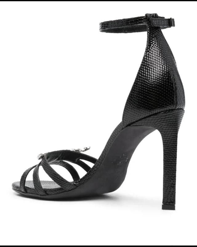Zadig & Voltaire Amee Wing Embossed Iguana High Heel Sandals