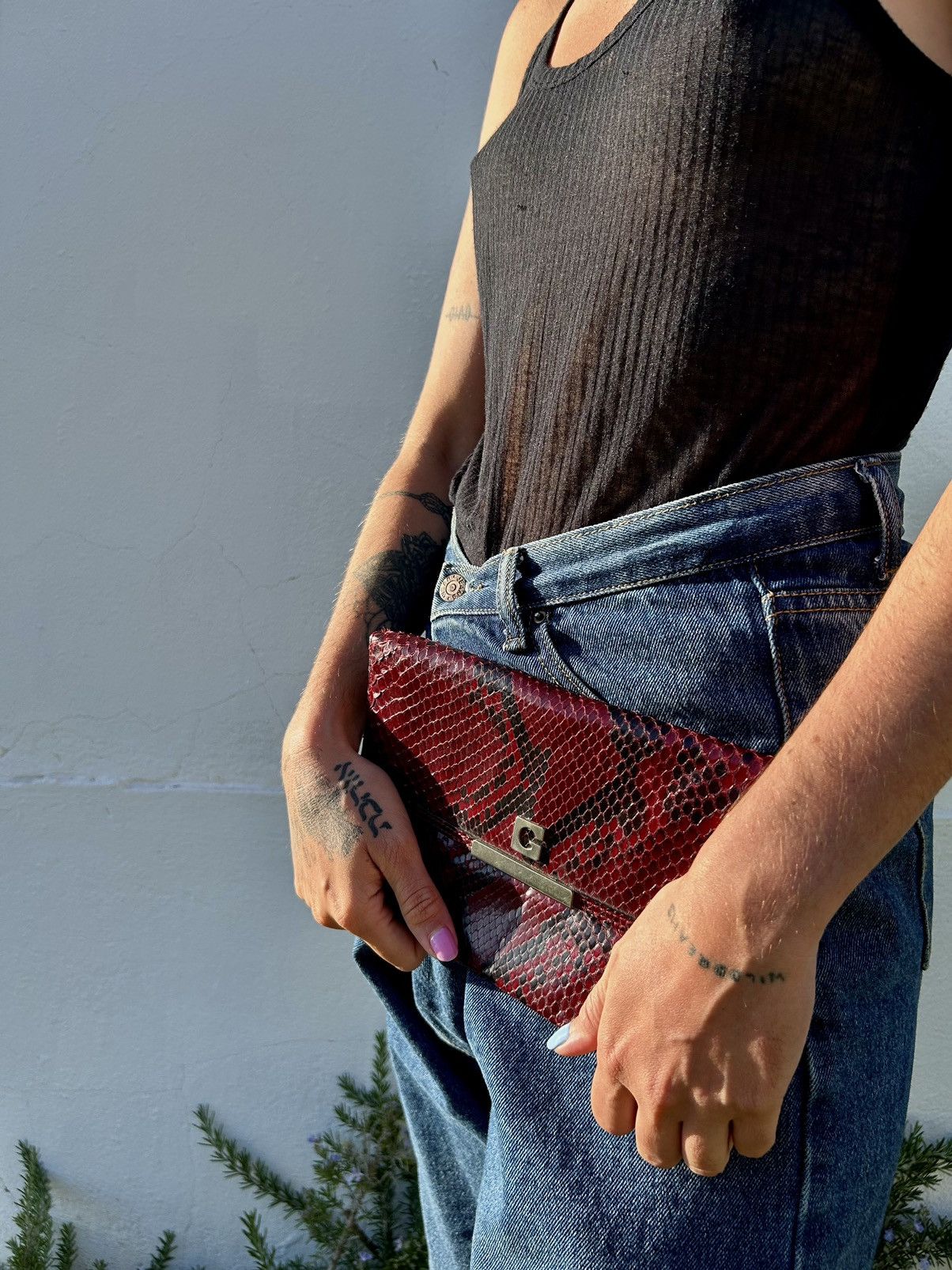 Vintage Gherardini Vintage Snake Print Clutch Size ONE SIZE - 4 Thumbnail