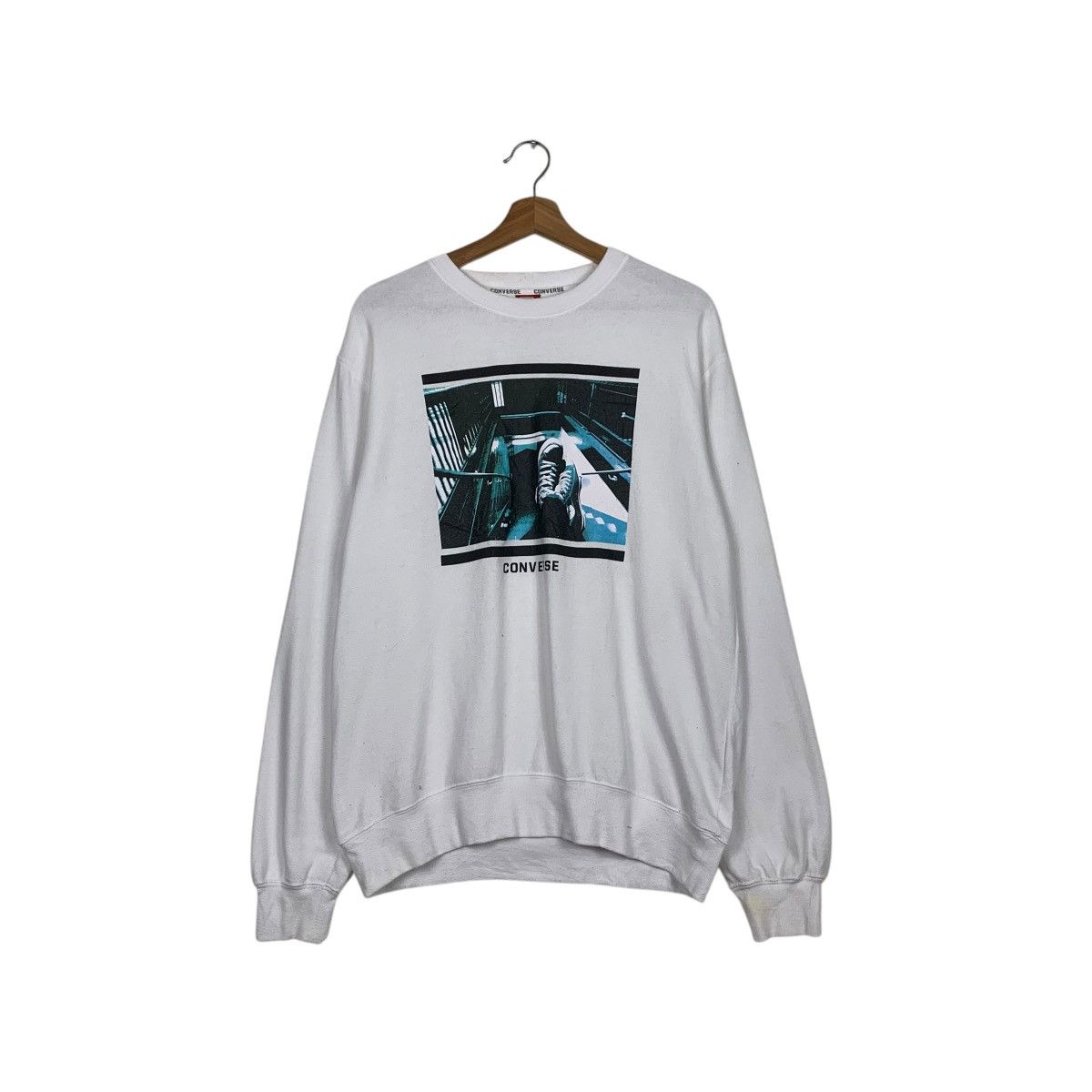 Converse CONVERSE Graphics Printed Crewneck Sweatshirt #1877-C82 Size US L / EU 52-54 / 3 - 1 Thumbnail