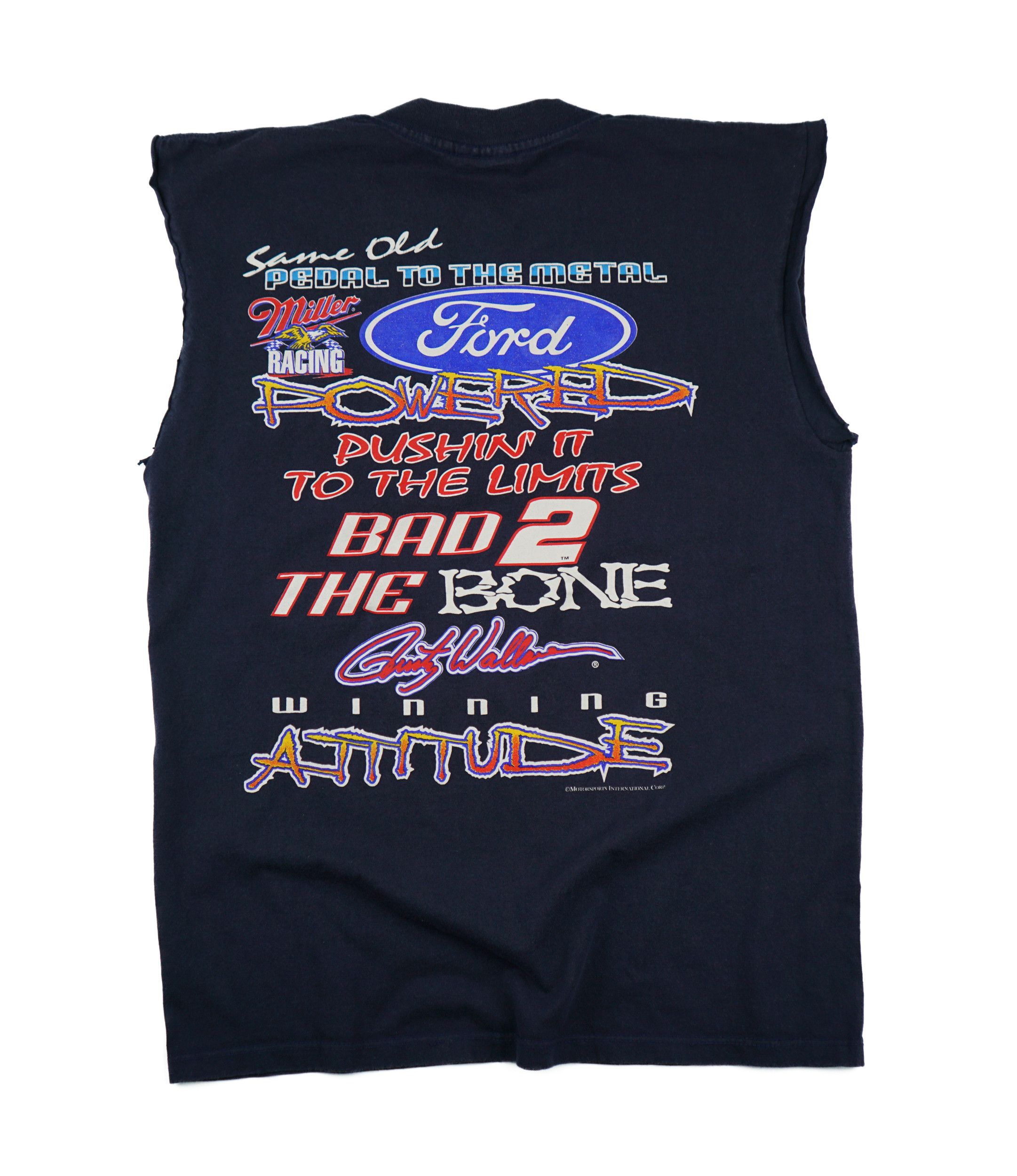 NASCAR × Vintage Vintage 1989 Rusty Wallace Nascar T-Shirt Ford Team Size US M / EU 48-50 / 2 - 7 Thumbnail