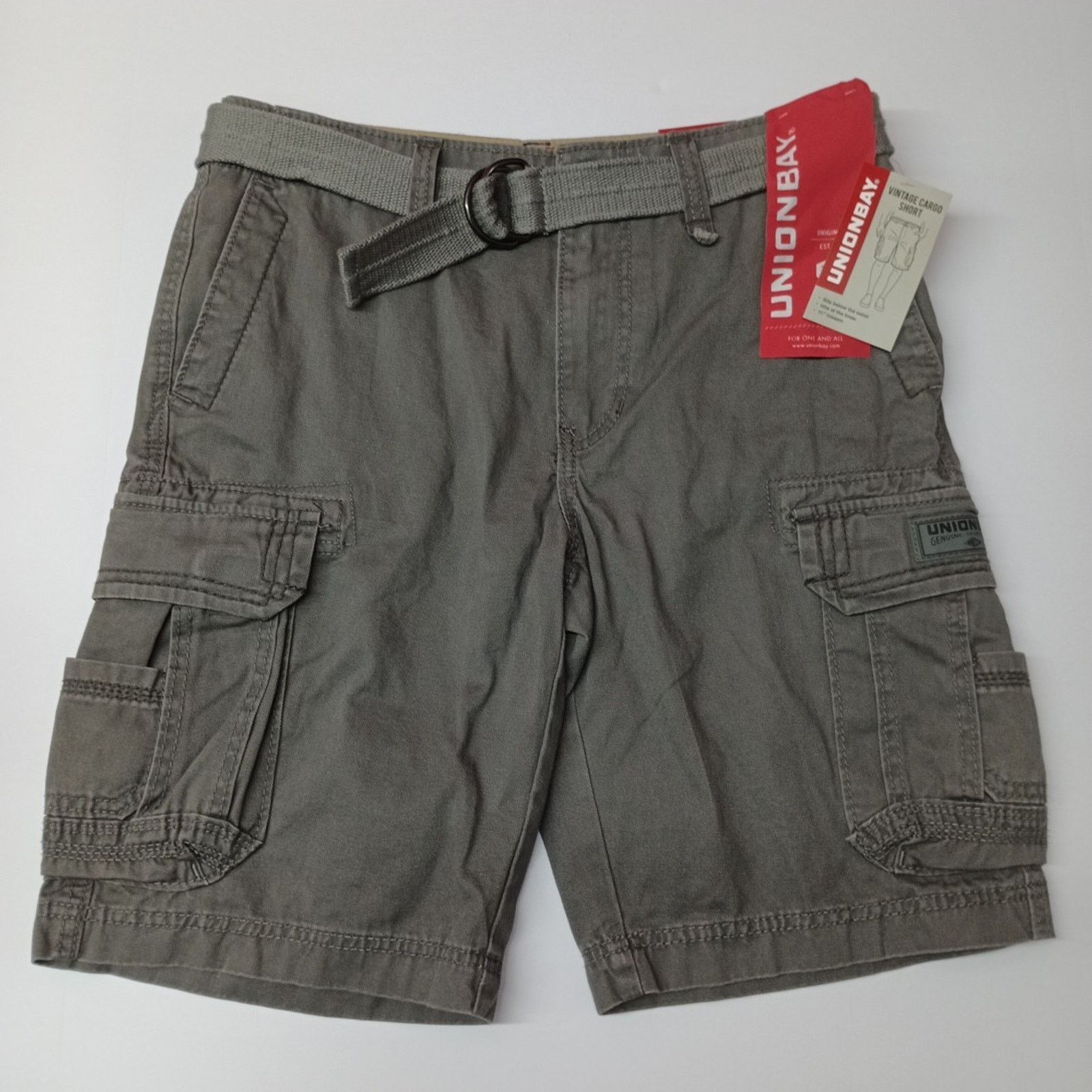 UNIONBAY Union Bay Cargo Shorts Men's Size 30 11” Ins Gray Goose Belt Size US 30 / EU 46 - 1 Thumbnail