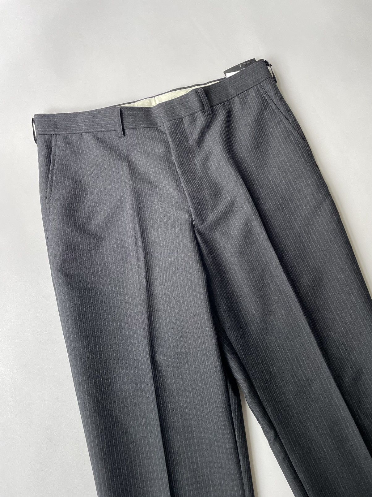 Comme des Garcons A/W 11 Dark Grey Pinstripe Wool Trousers Size US 34 / EU 50 - 5 Thumbnail