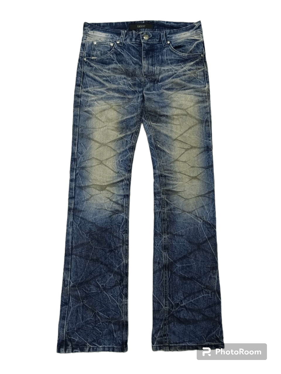 Japanese Brand FLARE SICK MULTIPOCKET ZIPPER LAGUST DENIM PANTS Size US 30 / EU 46 - 1 Thumbnail