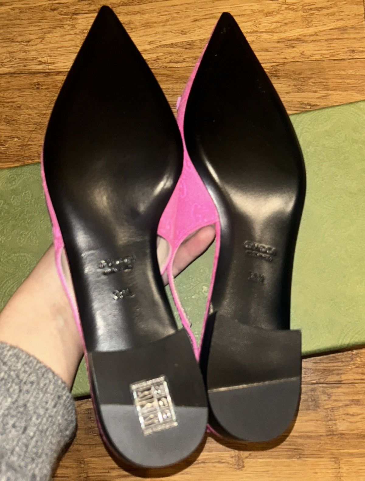 Gucci Gucci Horsebit GG Print Fabric Upper 1.2cm Flats Pink Size US 9.5 / IT 39.5 - 8 Thumbnail