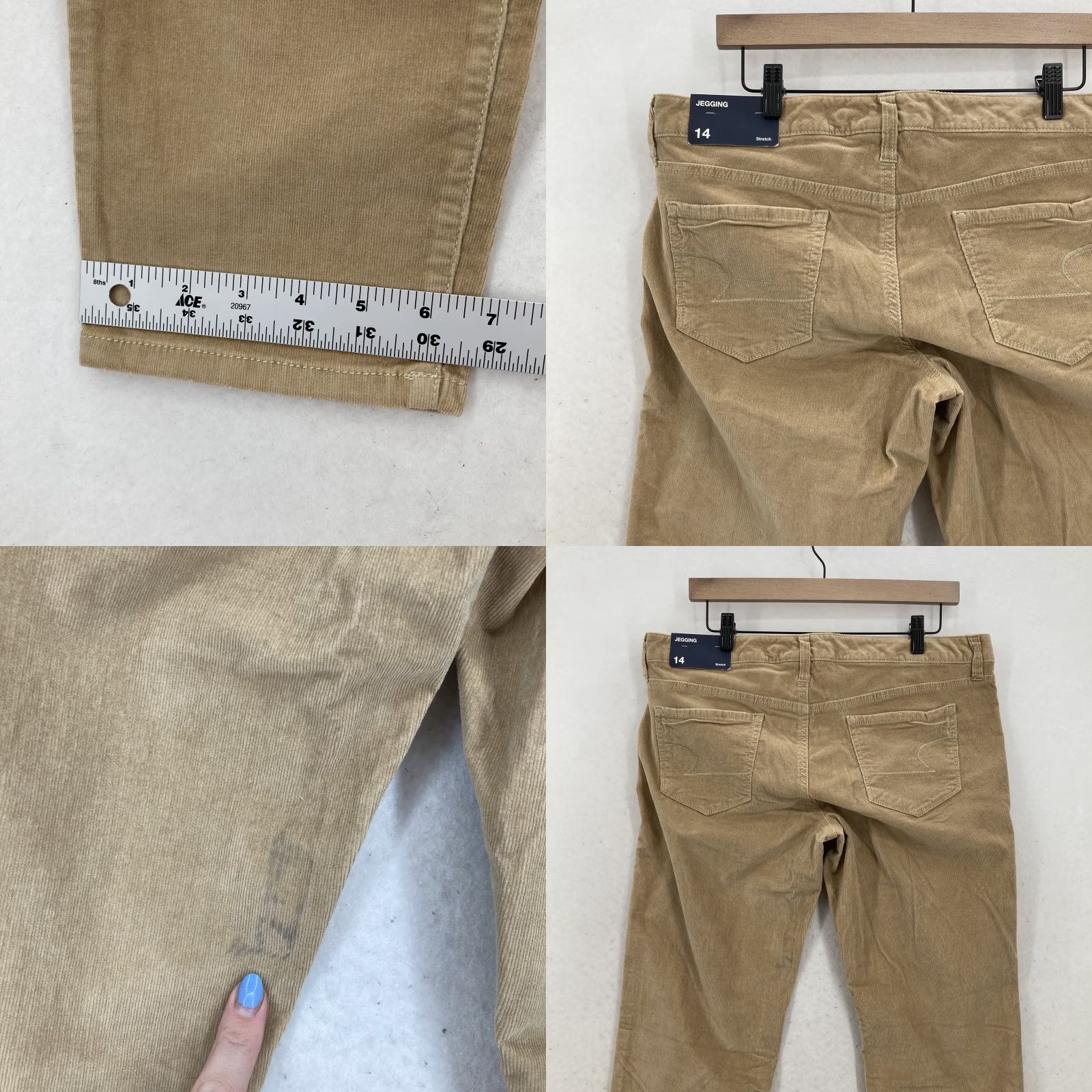 American Eagle Outfitters American Eagle Outfitters Pants Womens 14 Tan Stretch Corduroy Jegging Casual Preppy City Size 36" / US 14 / IT 50 - 9 Thumbnail