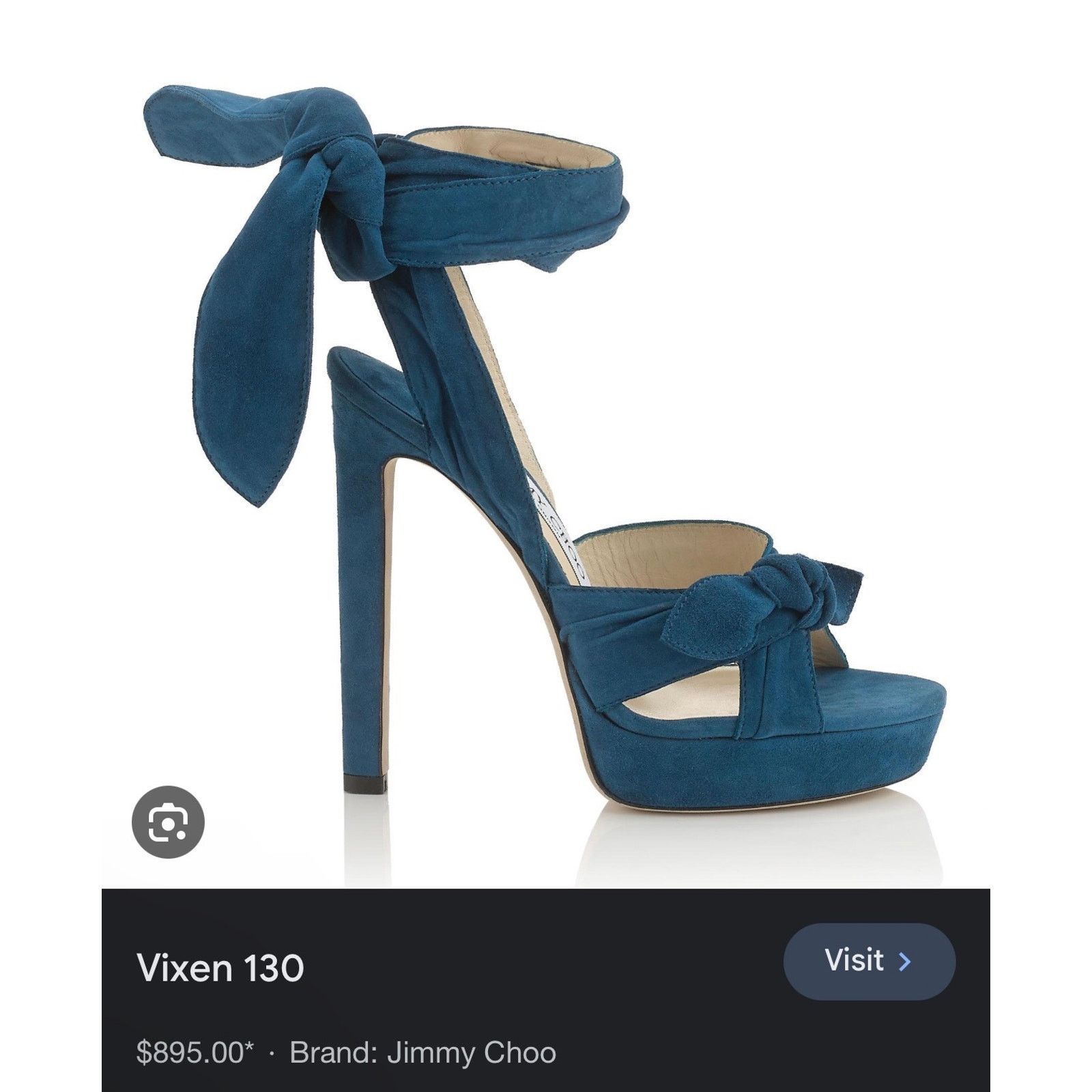 Jimmy Choo Jimmy Choo Vixen 130 Platform Sandals Midnight Blue sz 38 EU Size US 8 / IT 38 - 12 Thumbnail