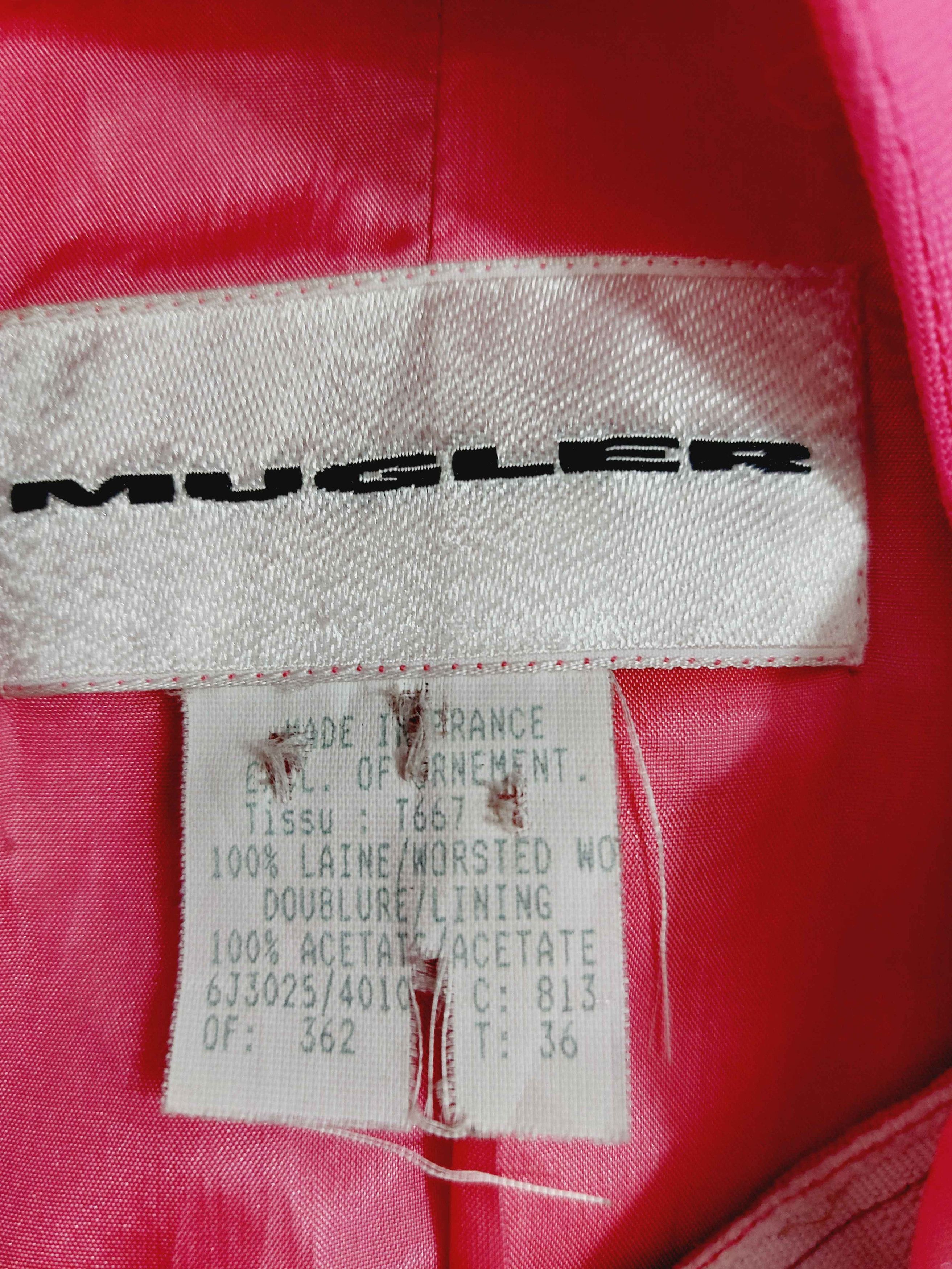 Thierry Mugler Thierry Mugler 1980s Hot Pink Sculptural Suit Set Blazer Size M / US 6-8 / IT 42-44 - 18 Thumbnail