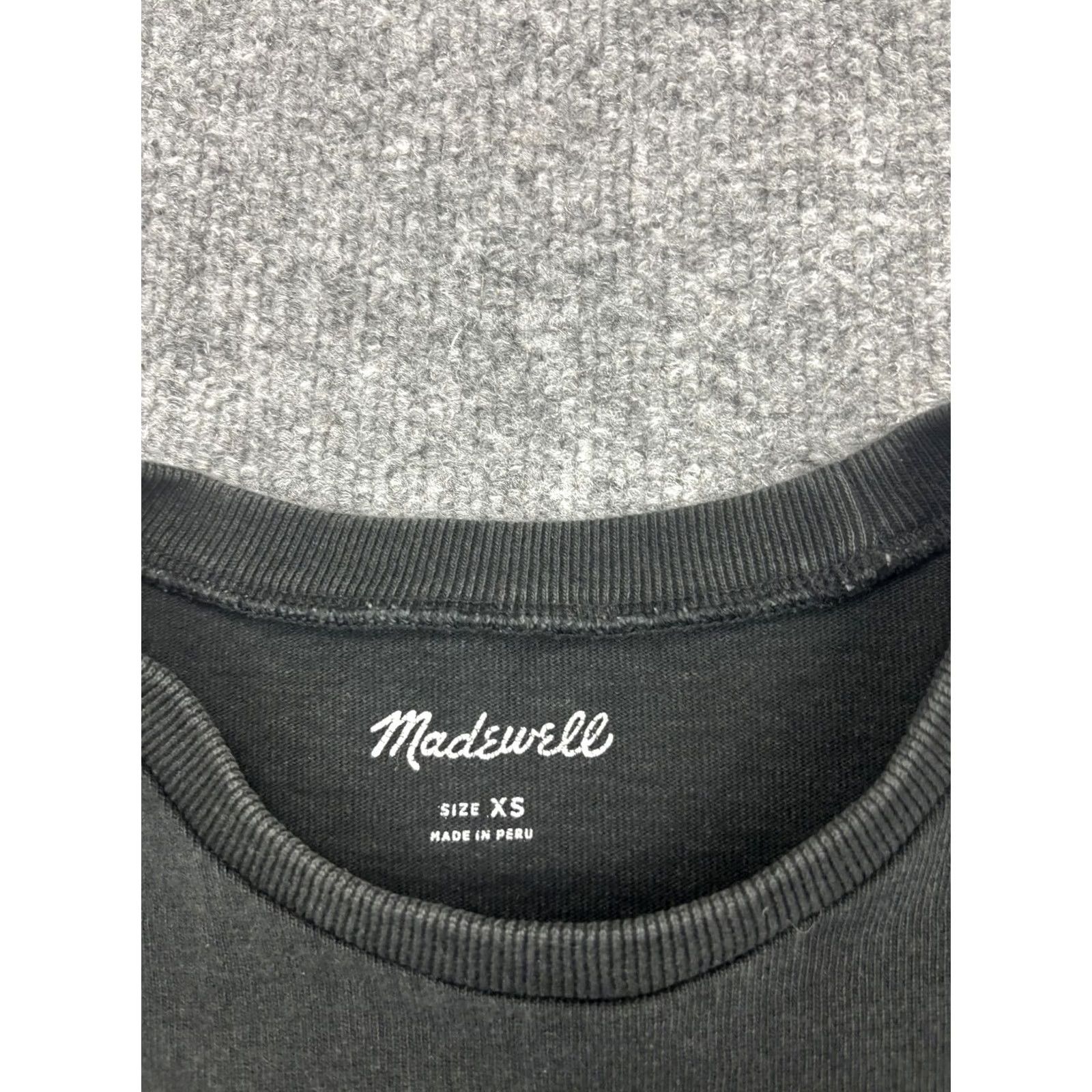 Madewell Madewell Shirt Womens XS Black 100% Cotton Crewneck Basic Solid Casual Tee Size XS / US 0-2 / IT 36-38 - 2 Thumbnail