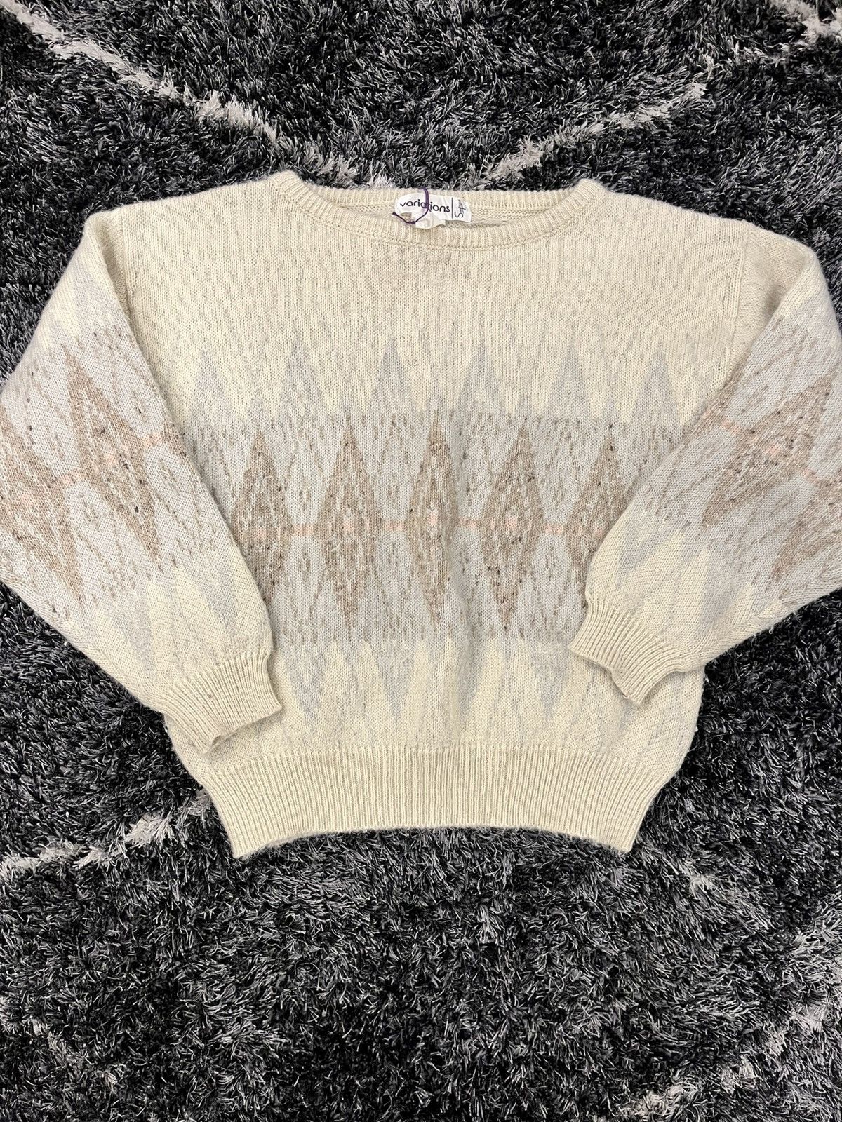 Vintage BEIGE VINTAGE SWEATER Size US S / EU 44-46 / 1 - 1 Thumbnail