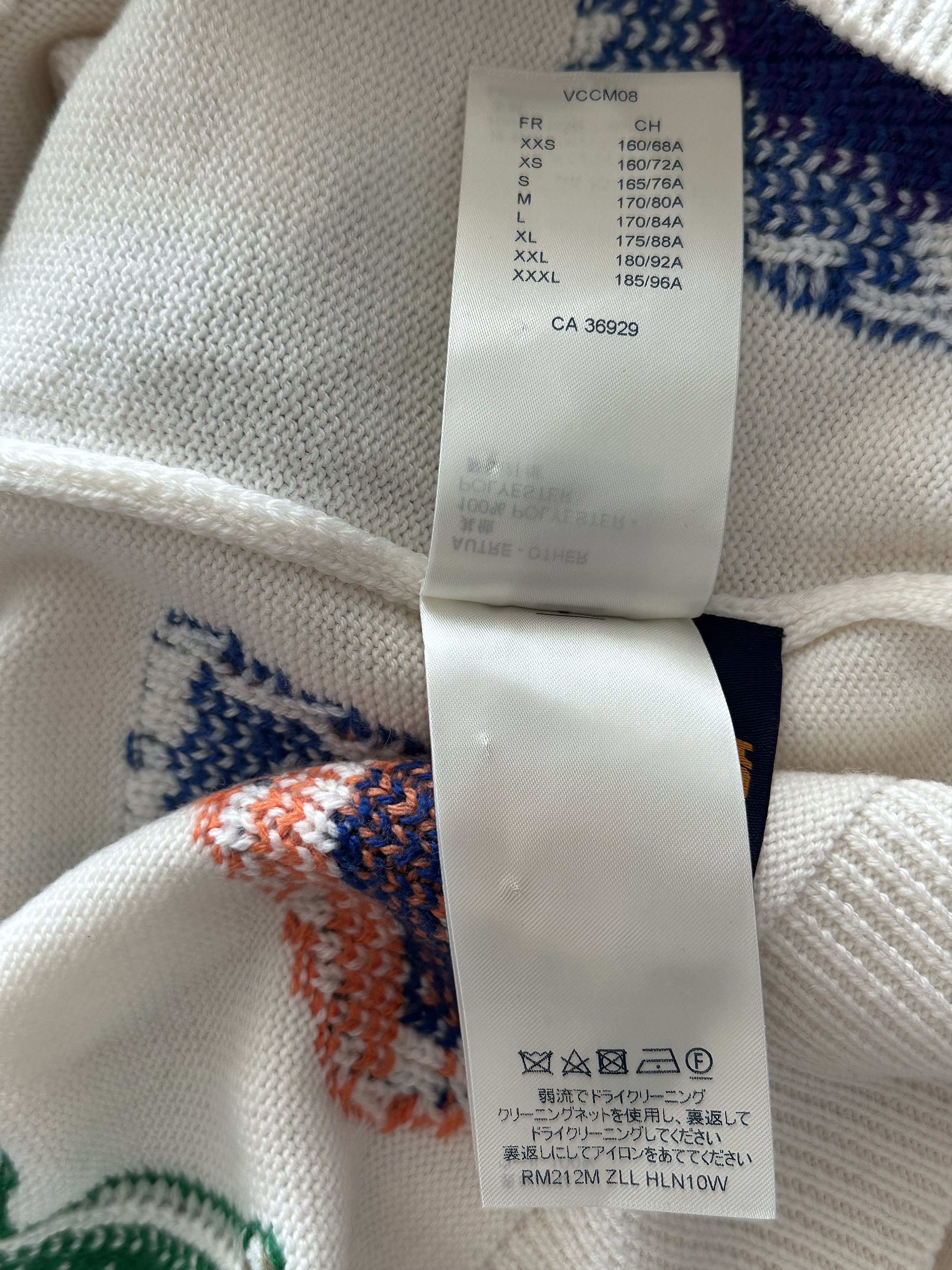 Louis Vuitton Louis Vuitton NBA White Multicolor Letter Wool Sweater Size US XL / EU 56 / 4 - 6 Thumbnail
