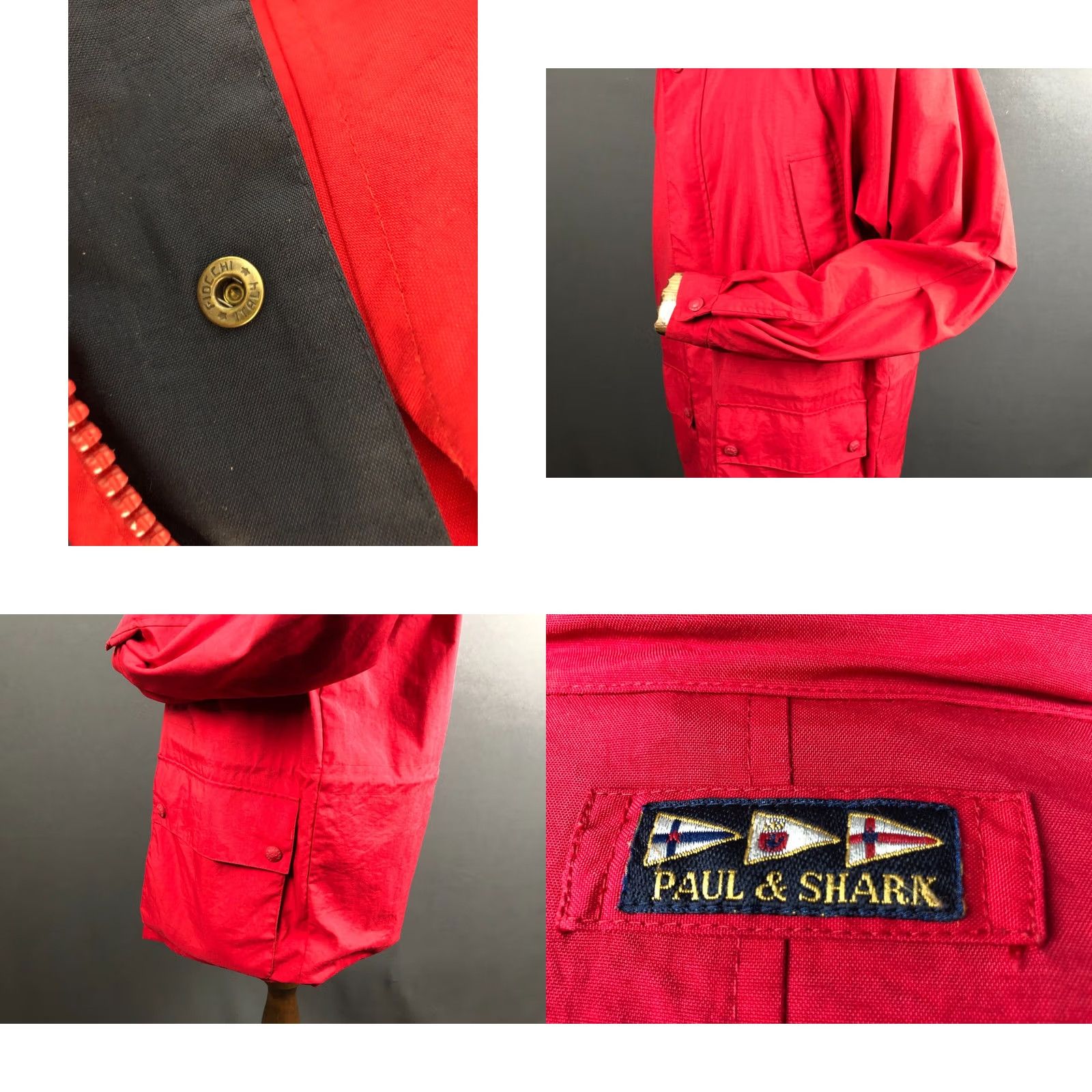 Paul & Shark Paul & Shark Jacket Men's Red Polyamide Full Zip Size XL Stowaway Hood Casual Outdoor Walking Windbreaker Size US XL / EU 56 / 4 - 8 Thumbnail