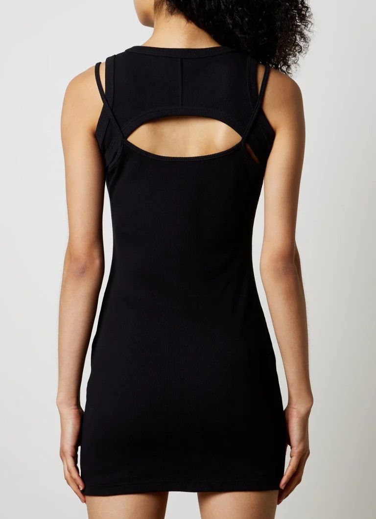 Off-White o1s22i1n0824 Layered Sleeveless Mini Dress in Black Size S / US 4 / IT 40 - 5 Thumbnail