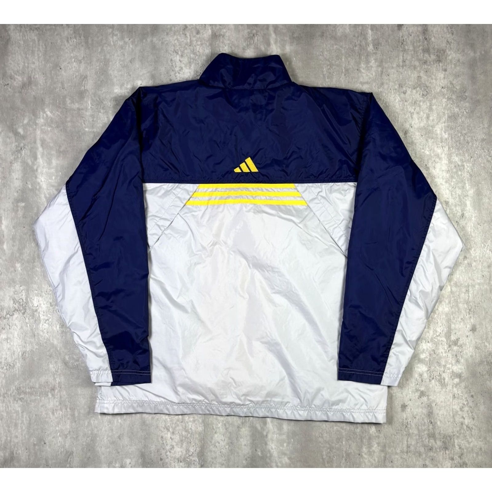 Adidas Vintage Adidas Windbreaker Jacket Yellow Blue Full Zip Embroidered Lg Y2K Size US L / EU 52-54 / 3 - 2 Thumbnail