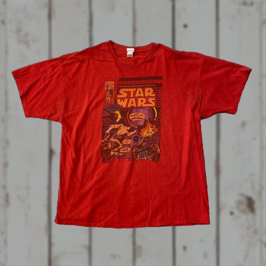 Vintage VINTAGE Star Wars Comic Book Graphic T-shirt Coaster 2XL Red Men Shirt Darth Vader Crew Neck Short Sleeve Size US XXL / EU 58 / 5 - 1 Thumbnail