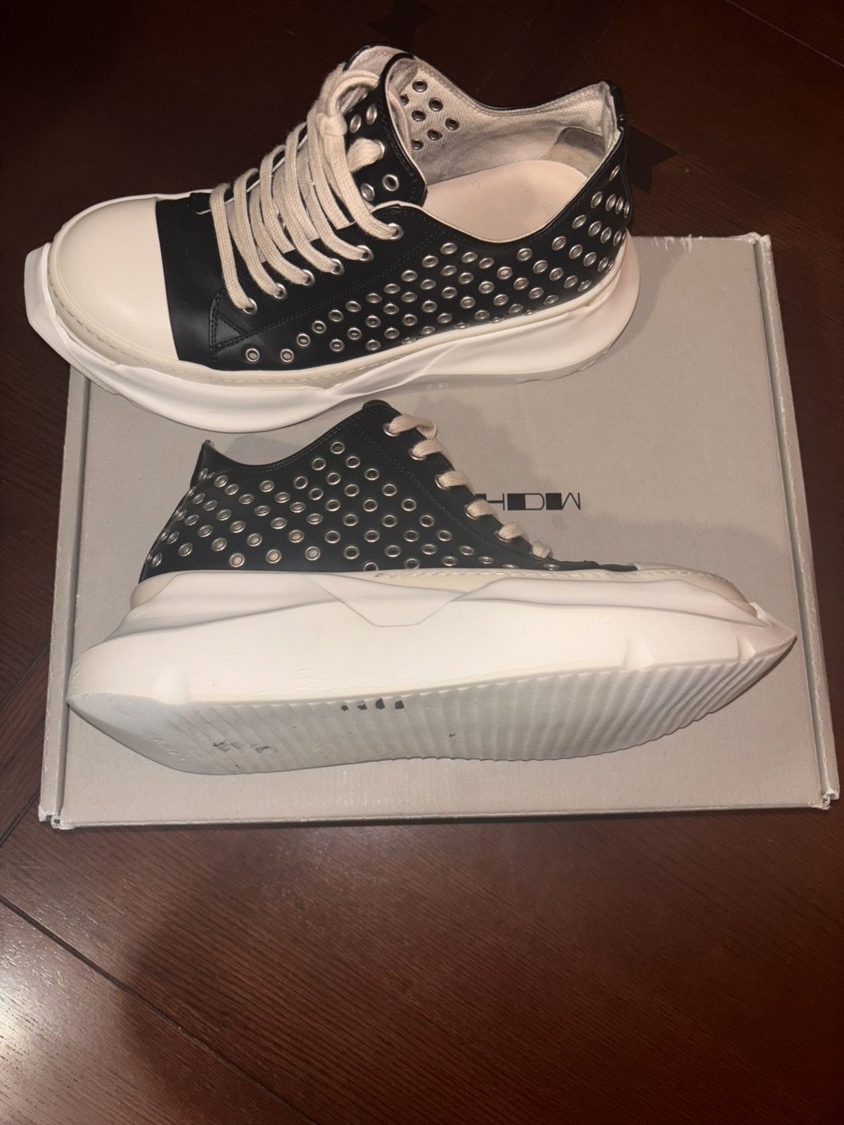 Rick Owens Drkshdw RICK OWENS DRKSHDW Black Edfu Abstract Sneakers Size 41.5 Size US 8.5 / EU 41-42 - 11 Thumbnail