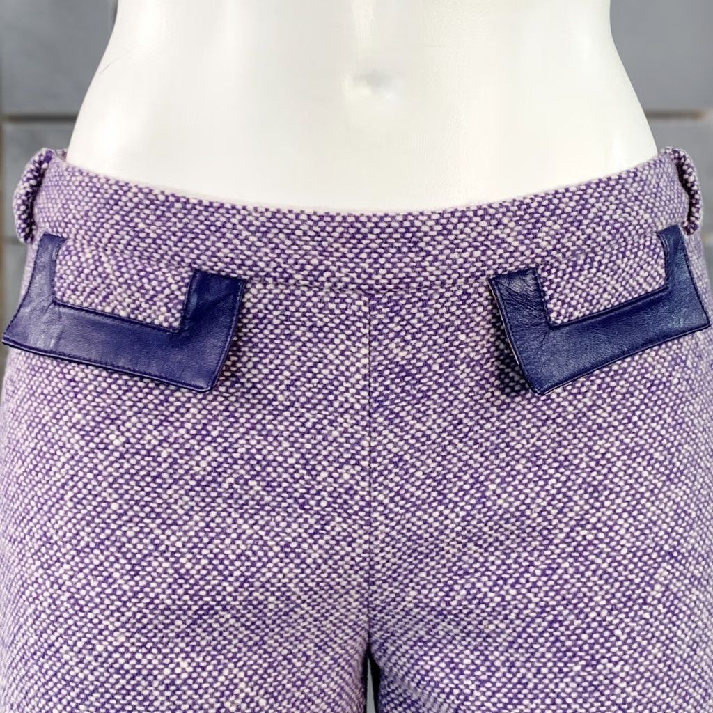 Dolce & Gabbana D&G by DOLCE & GABBANA Dress Womens 26 Purple Size White Wool Blend Woven Flared Pants Size 26" / US 2 / IT 38 - 1 Thumbnail