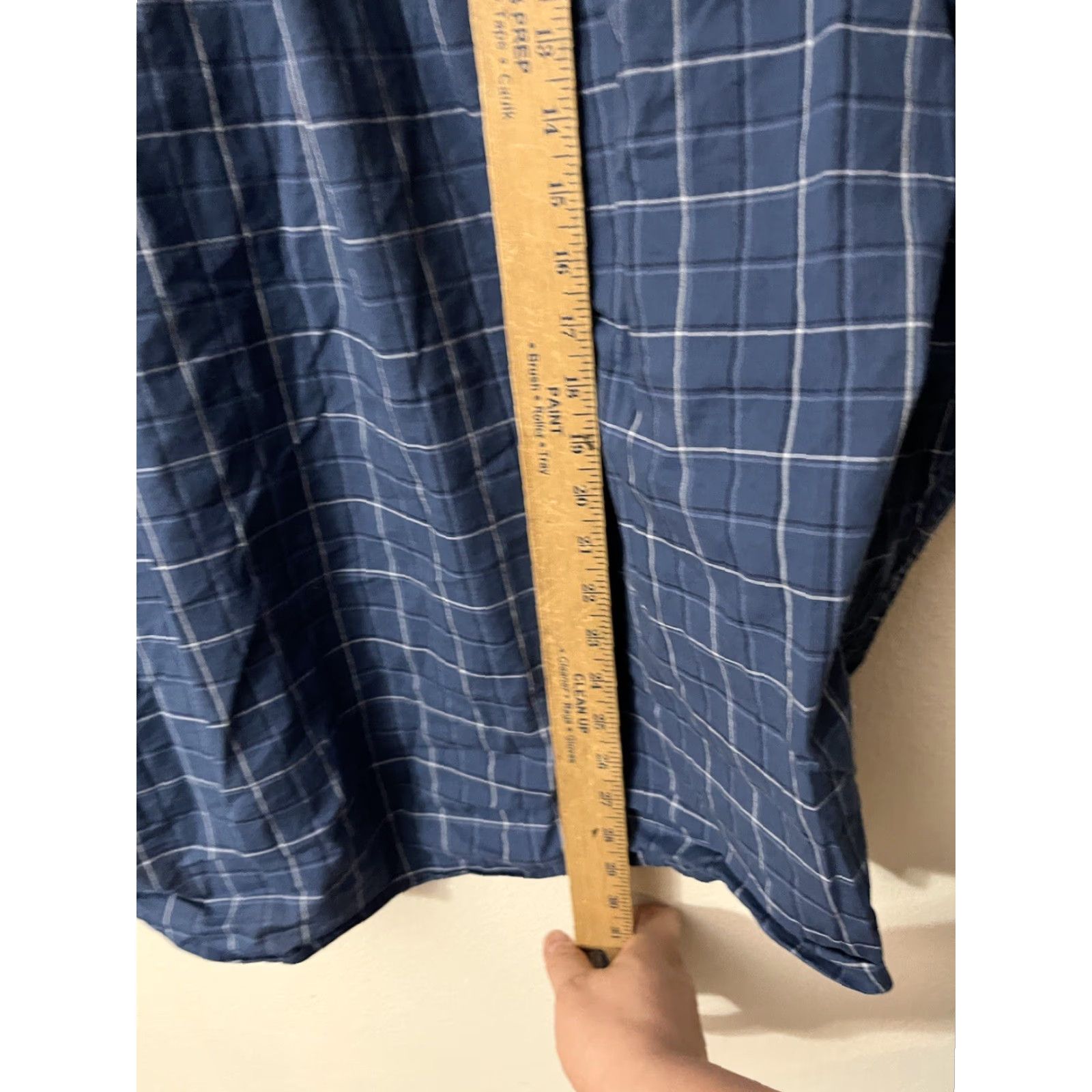 Gap GAP Button-Up Shirt XL Plaid Long Sleeve Standard Fit Stretch Cotton Poplin Blue Men Size US XL / EU 56 / 4 - 4 Thumbnail