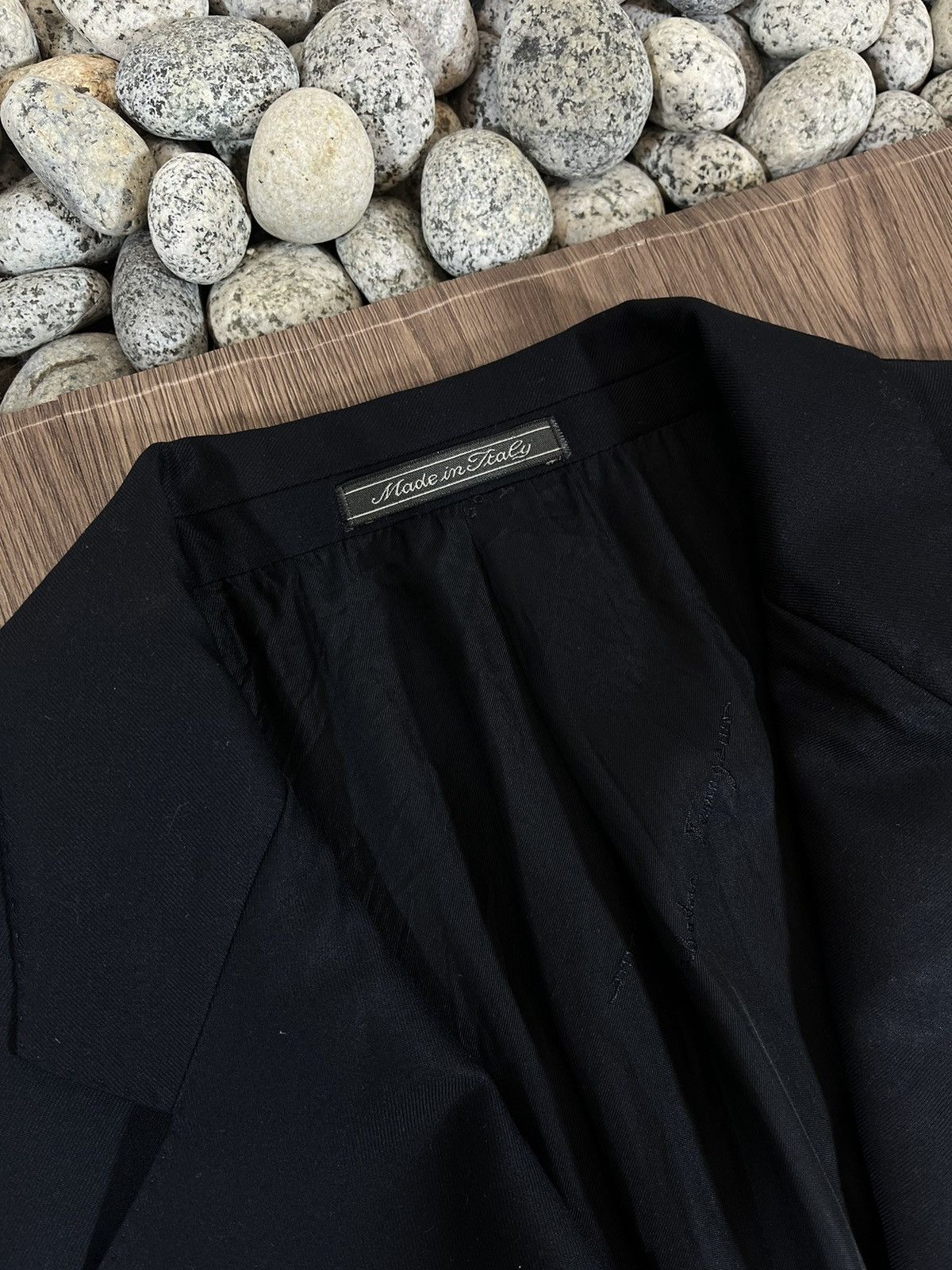 Salvatore Ferragamo Salvatore Ferragamo Midnight Black Tailored Blazer Size 50L - 5 Thumbnail