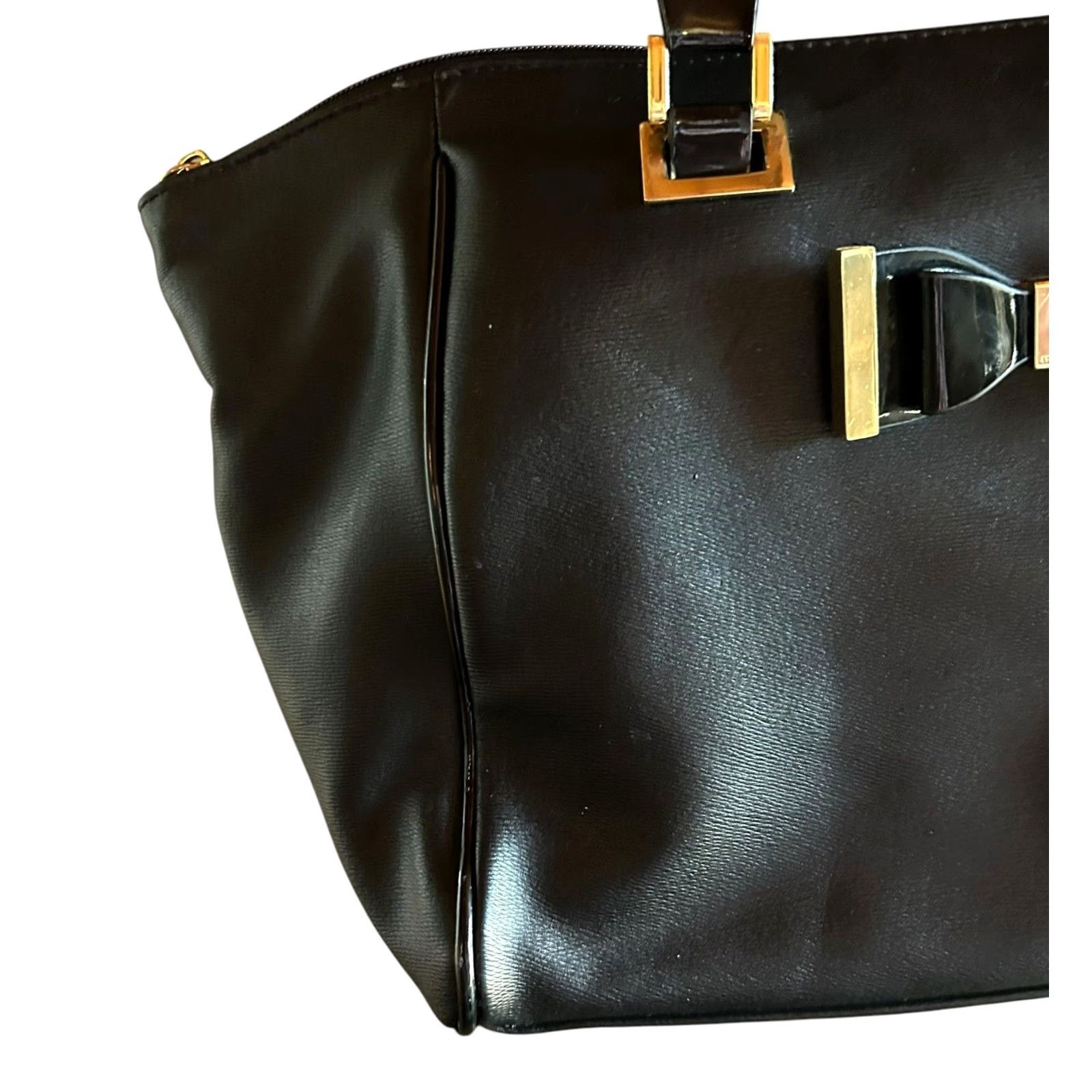 Vintage Lulu Guinness Ladies Purse Black Bow Shoulder Handbag Double Handles Bag Size ONE SIZE - 6 Thumbnail