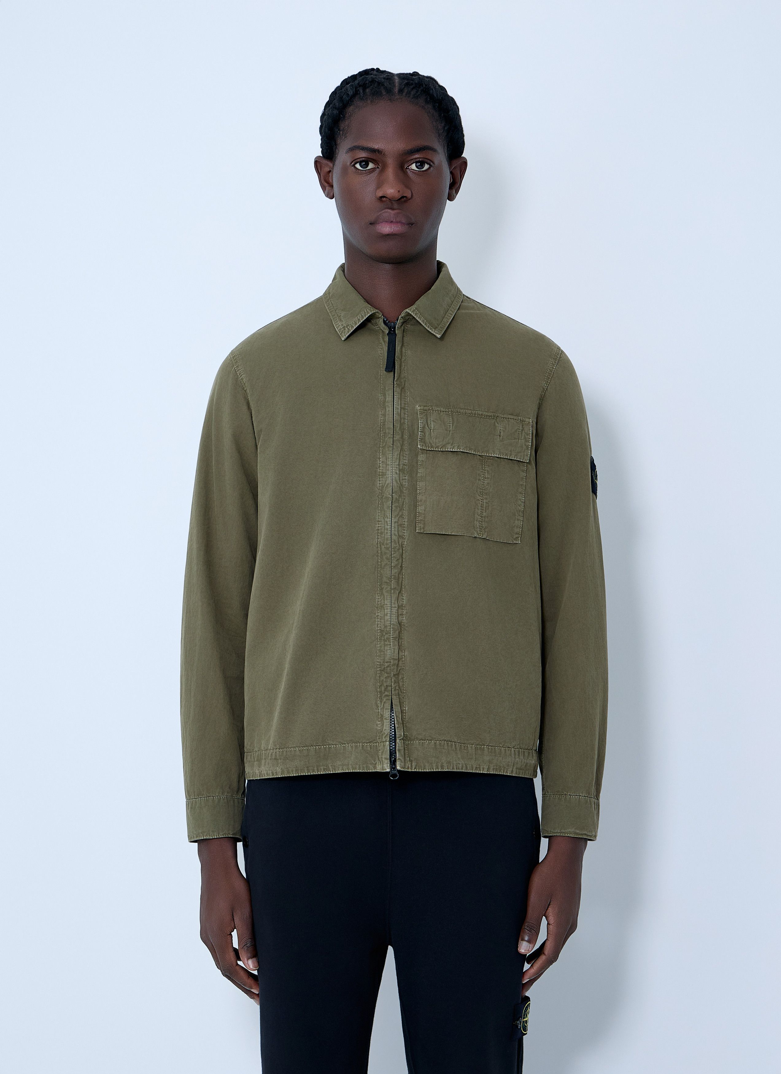 Stone Island Logo Patch Overshirt Size US M / EU 48-50 / 2 - 1 Thumbnail