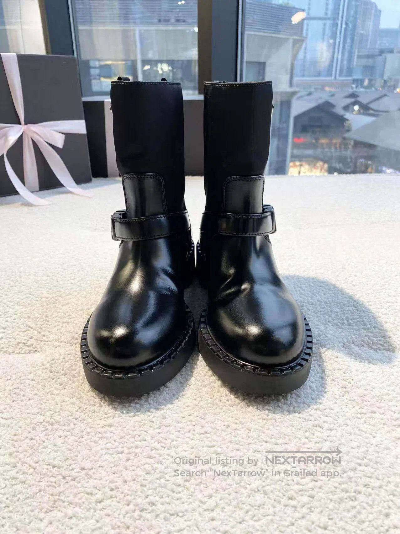Prada Prada Triangle standard mid-leg boots| Size US 6.5 / IT 36.5 - 2 Thumbnail