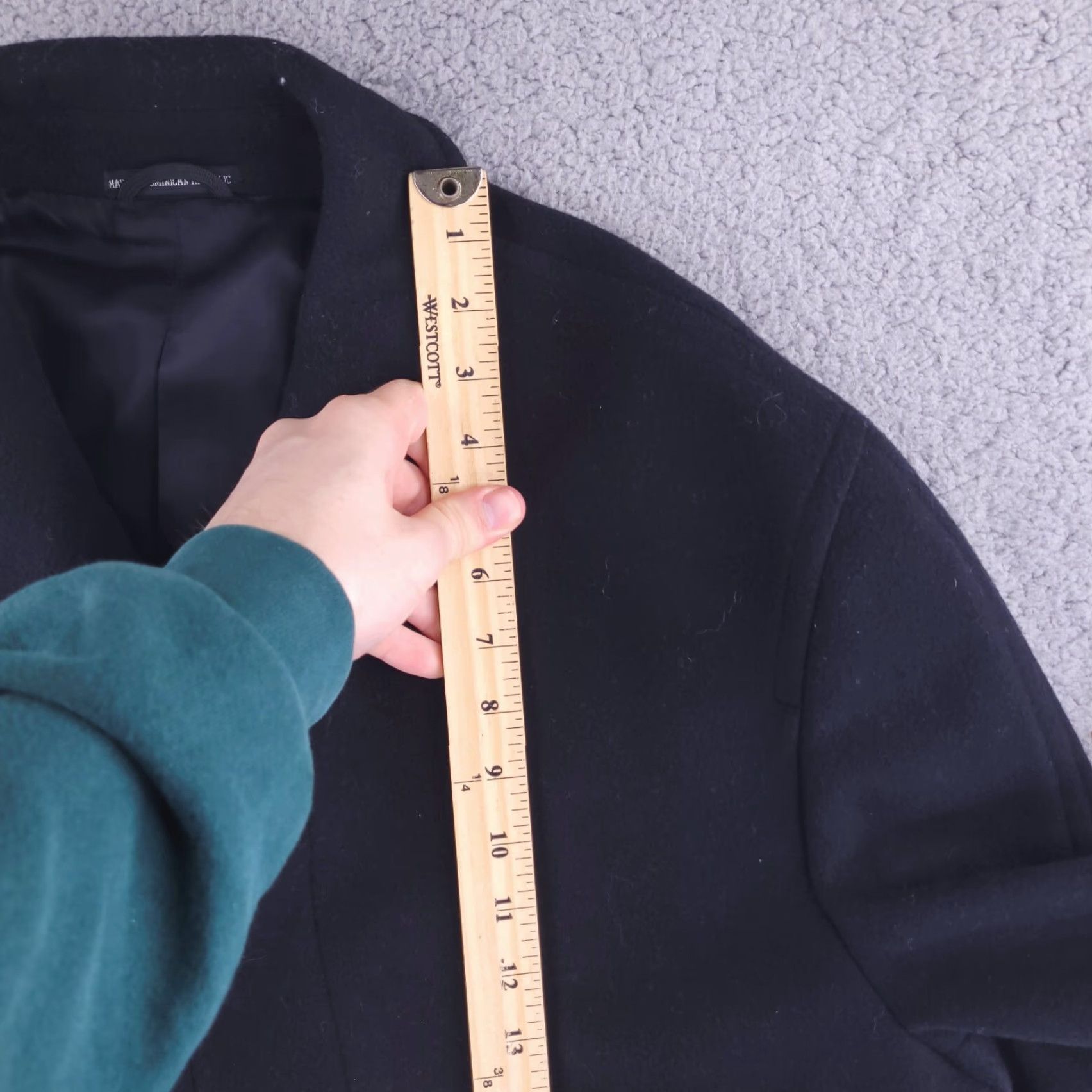 Jones New York Jones New York Coat Mens Large Black Wool Overcoat Long Trench Size US L / EU 52-54 / 3 - 6 Thumbnail