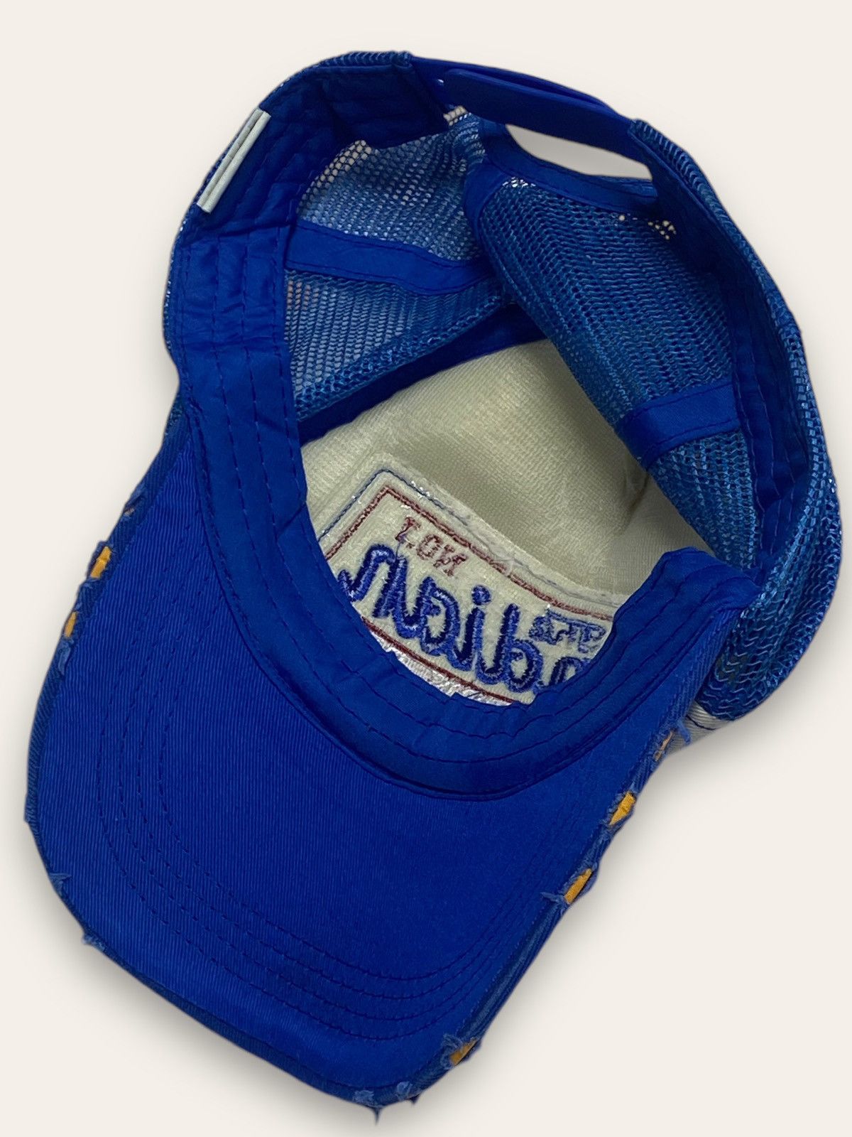 Hat Club Vintage THE INDIAN SKELETON DRINK White Blue Cap Y2K Size ONE SIZE - 6 Thumbnail