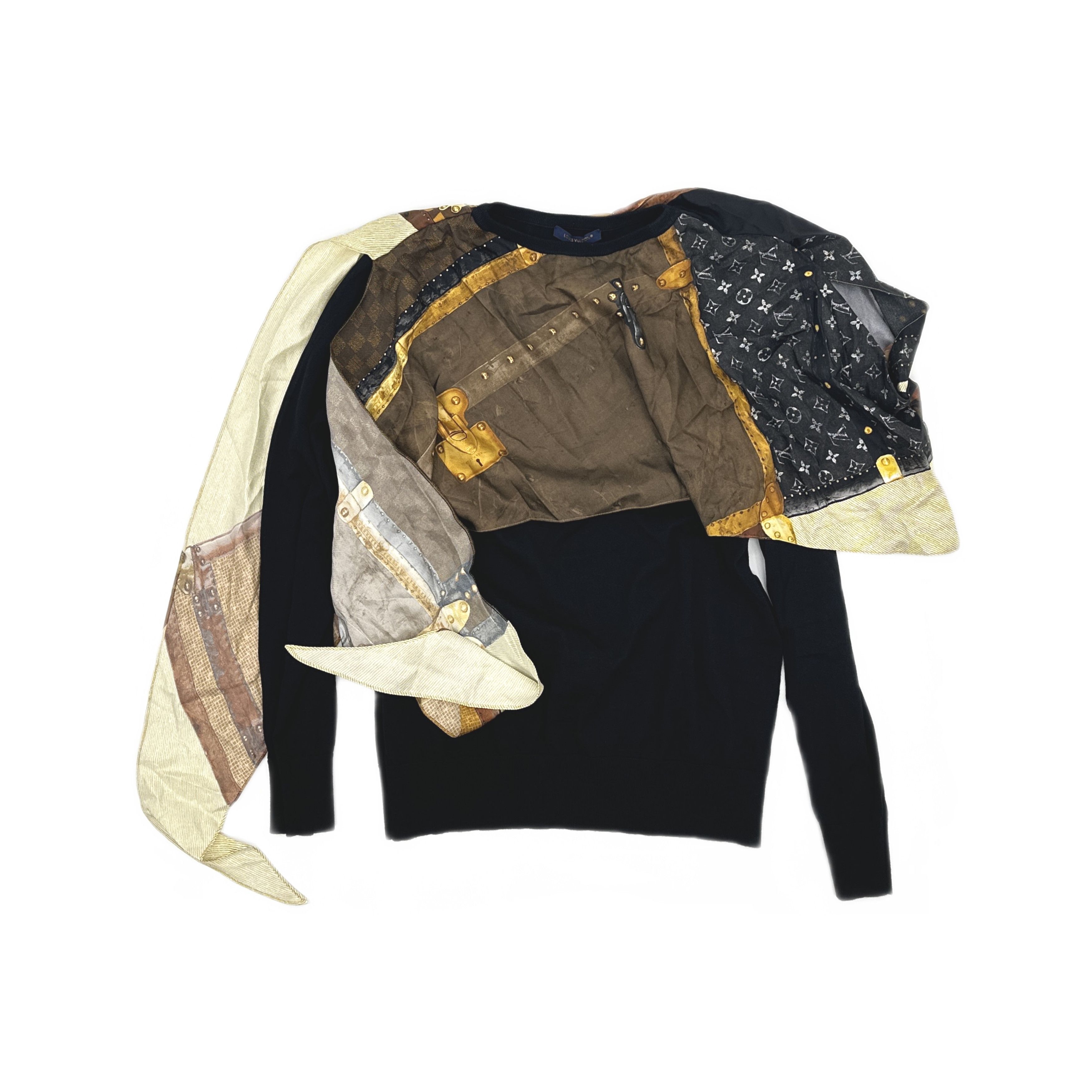 Louis Vuitton Louis Vuitton Trunk Print Silk Blend Sweater M Size M / US 6-8 / IT 42-44 - 1 Thumbnail