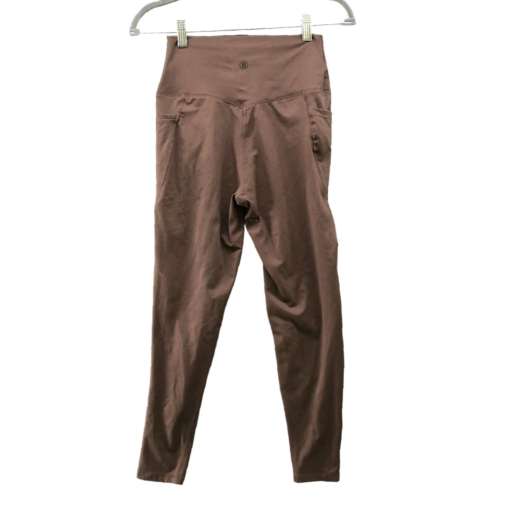 Vintage Sage Collective High Rise Leggings Womens S Brown Side Pockets Ankle Yoga Size 28" / US 6 / IT 42 - 2 Thumbnail