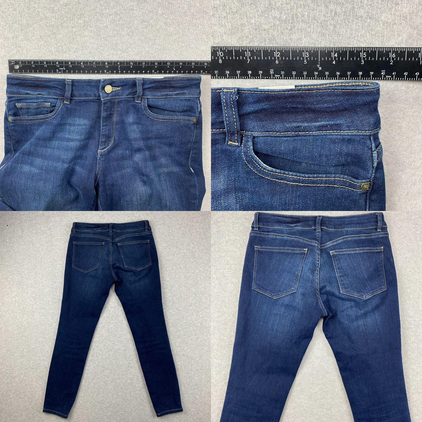 DL1961 DL1961 Margaux Jeans Womens 27 Blue Instasculpt Ankle Skinny Mid Rise Stretch Size 27" / US 4 / IT 40 - 8 Thumbnail