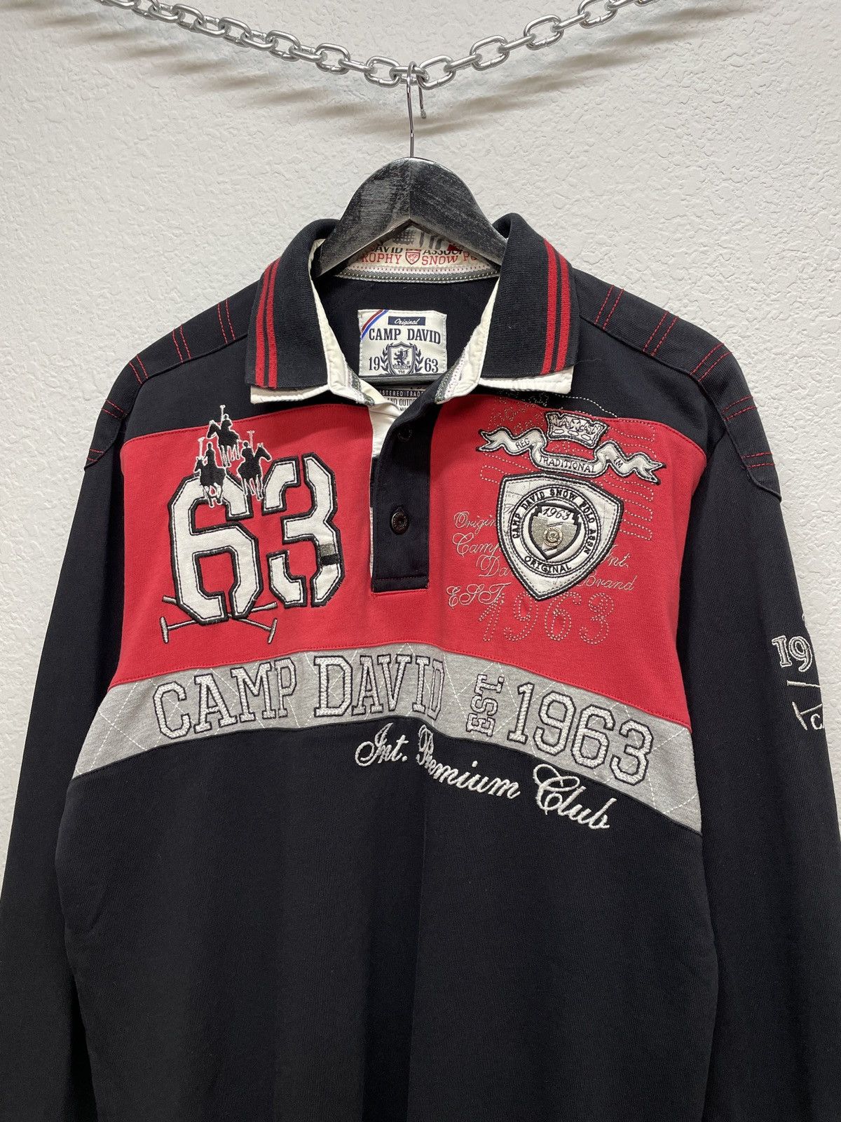Vintage Vintage Camp David Like Polo Ralph Lauren Rugby Long Sleeve Size US L / EU 52-54 / 3 - 5 Thumbnail
